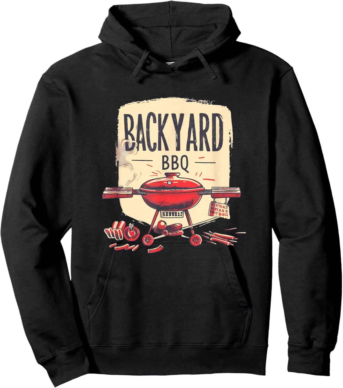 Backyard BBQ in Season with Friends and Family Hoodie - Hoodie | Black