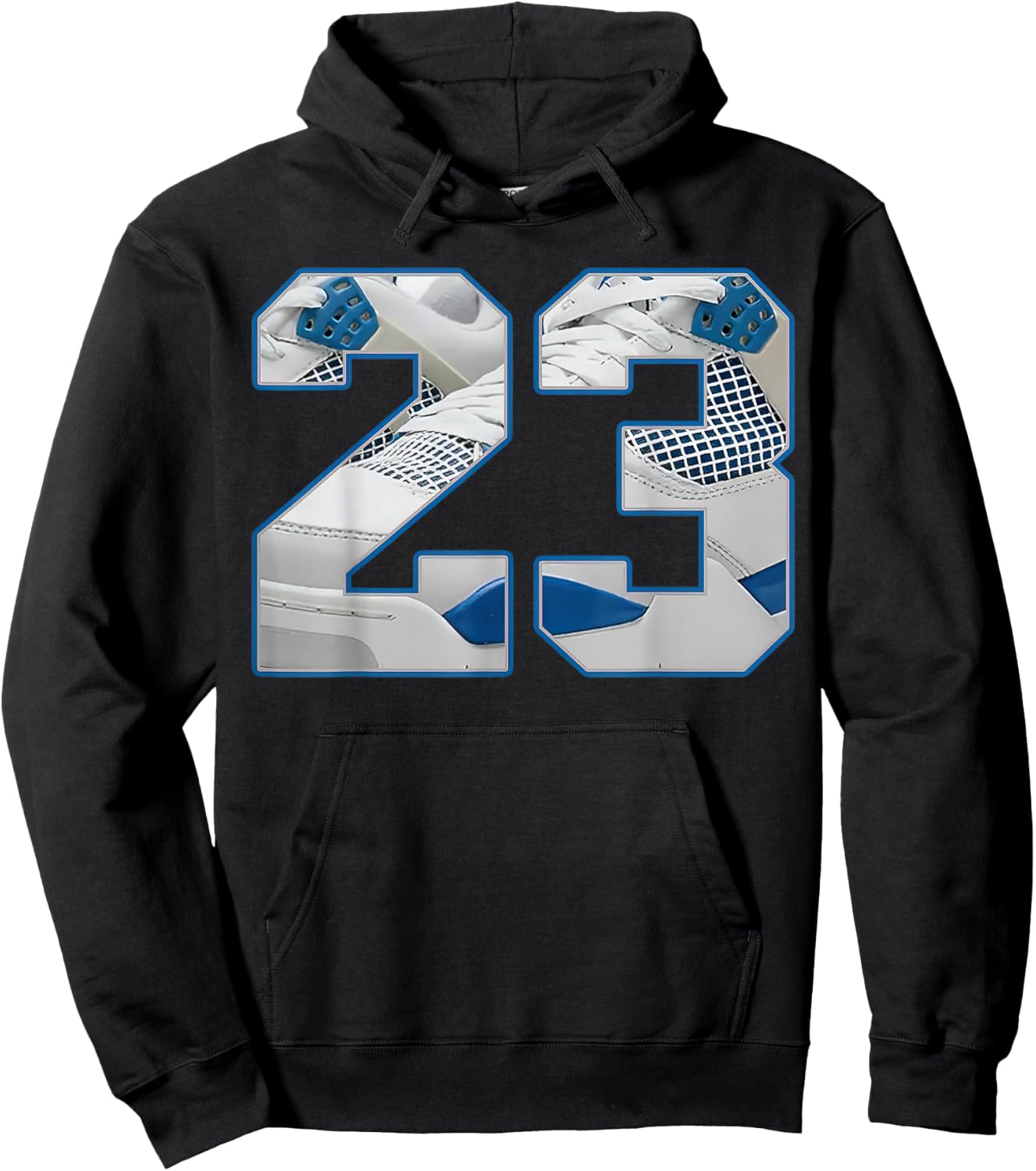 Number 23 Military Blue 4s Matching Women Hoodie - Hoodie | Black