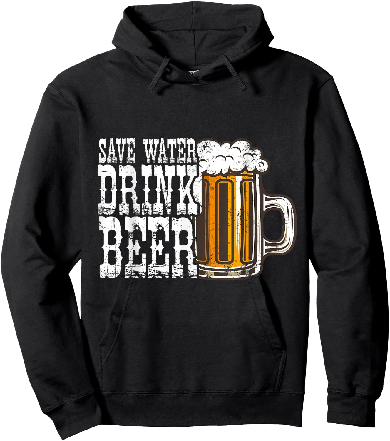 Save Water Drink Beer Alcohol Lover Funny Drinking Hoodie - Hoodie | Black