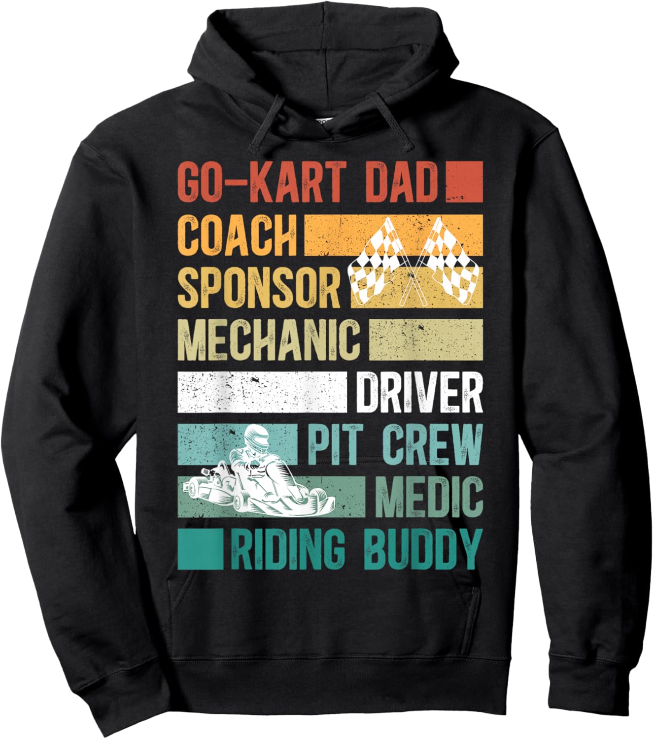 Go Kart Dad Of A Go Kart Racer Father Go Kart Racing Dad Hoodie - Hoodie | Black