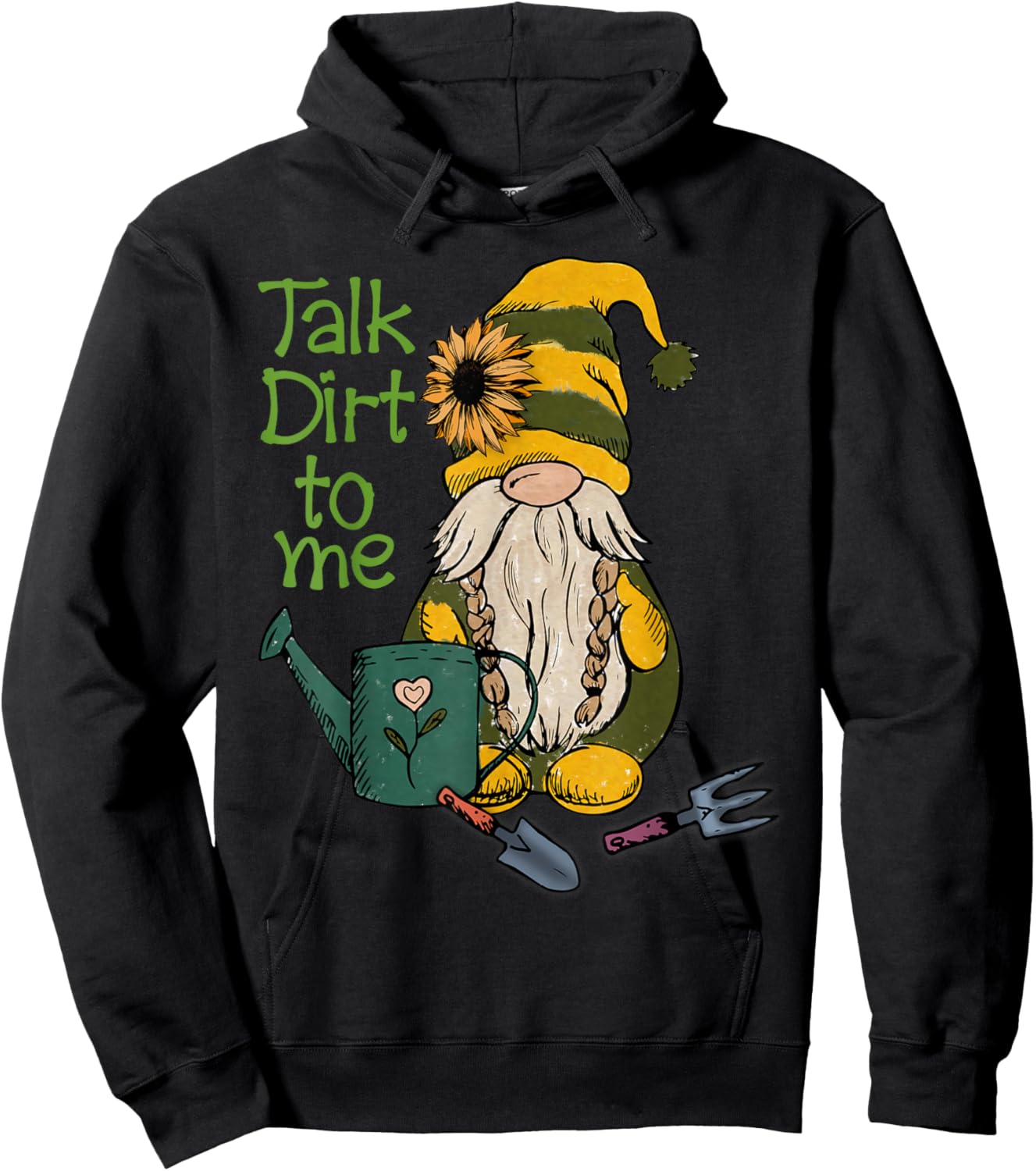 Talk Dirt To Me | Gardening Plants Botany Hoodie - Hoodie | Black