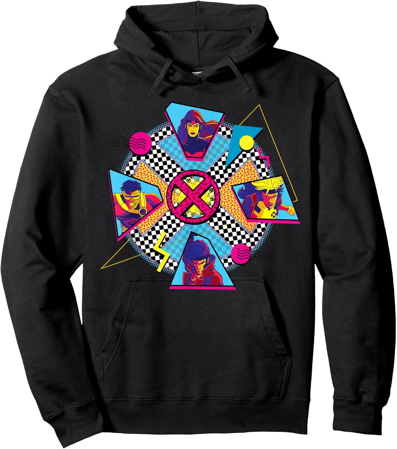 Marvel X-Men Jean Grey Cyclops Rogue Gambit 90s Hoodie - Hoodie | Black