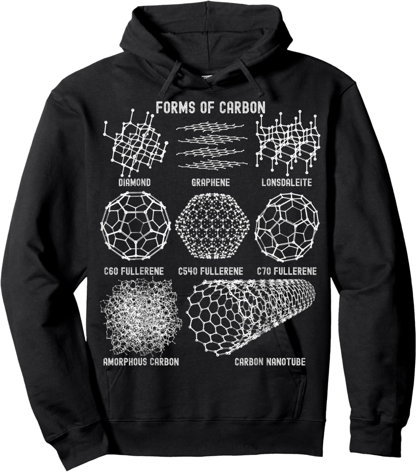Sheldon Nerdy Forms Carbon Nanotubes Chemistry Teacher Geek Hoodie - Hoodie | Black