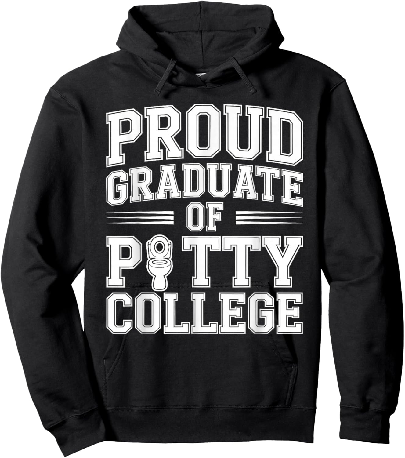 Funny Potty Training Graduate Baby School Graduation Kids Hoodie - Hoodie | Black