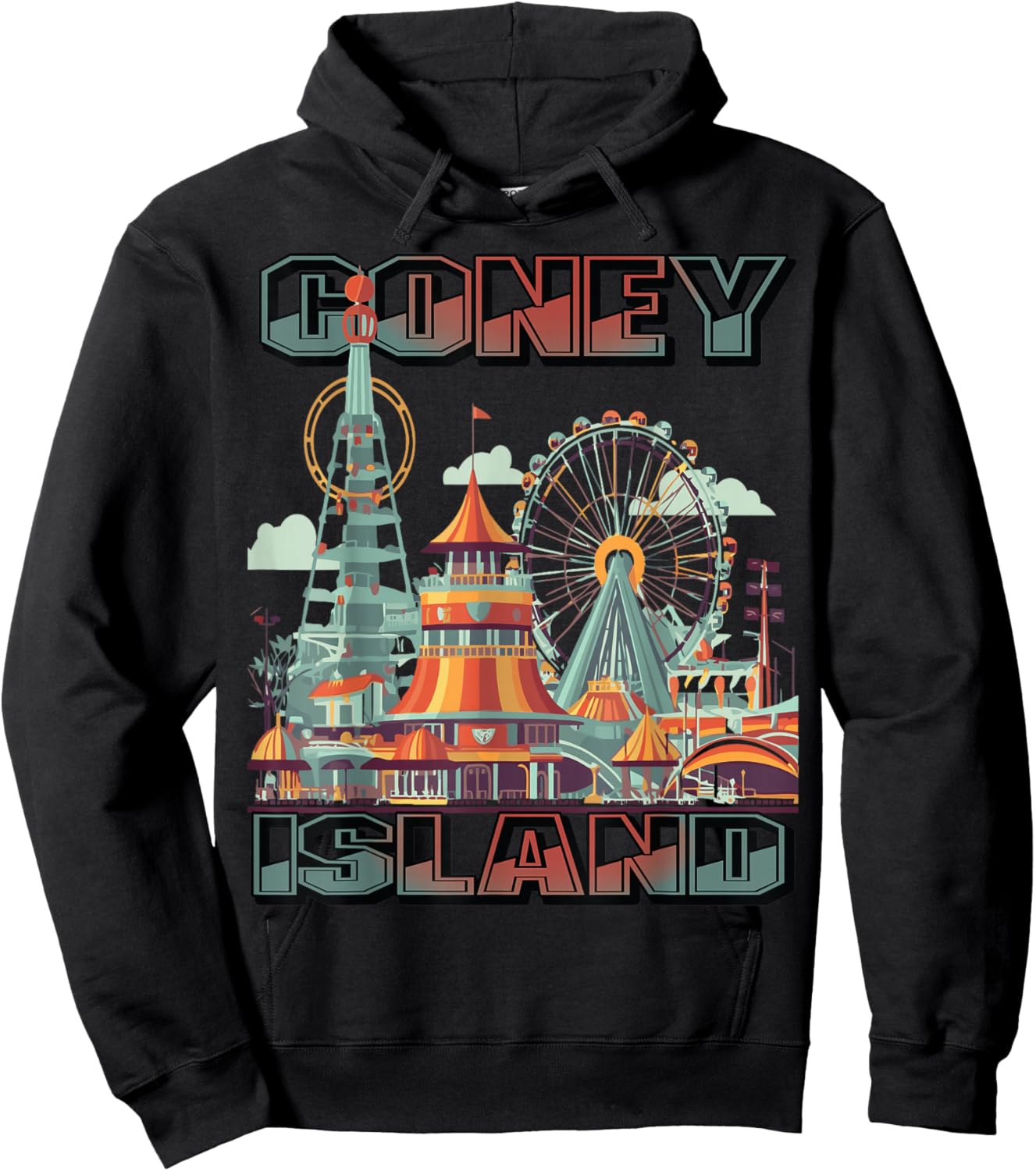 Coney Island Brooklyn NY Tourist New York City Souvenir Hoodie - Hoodie | Black