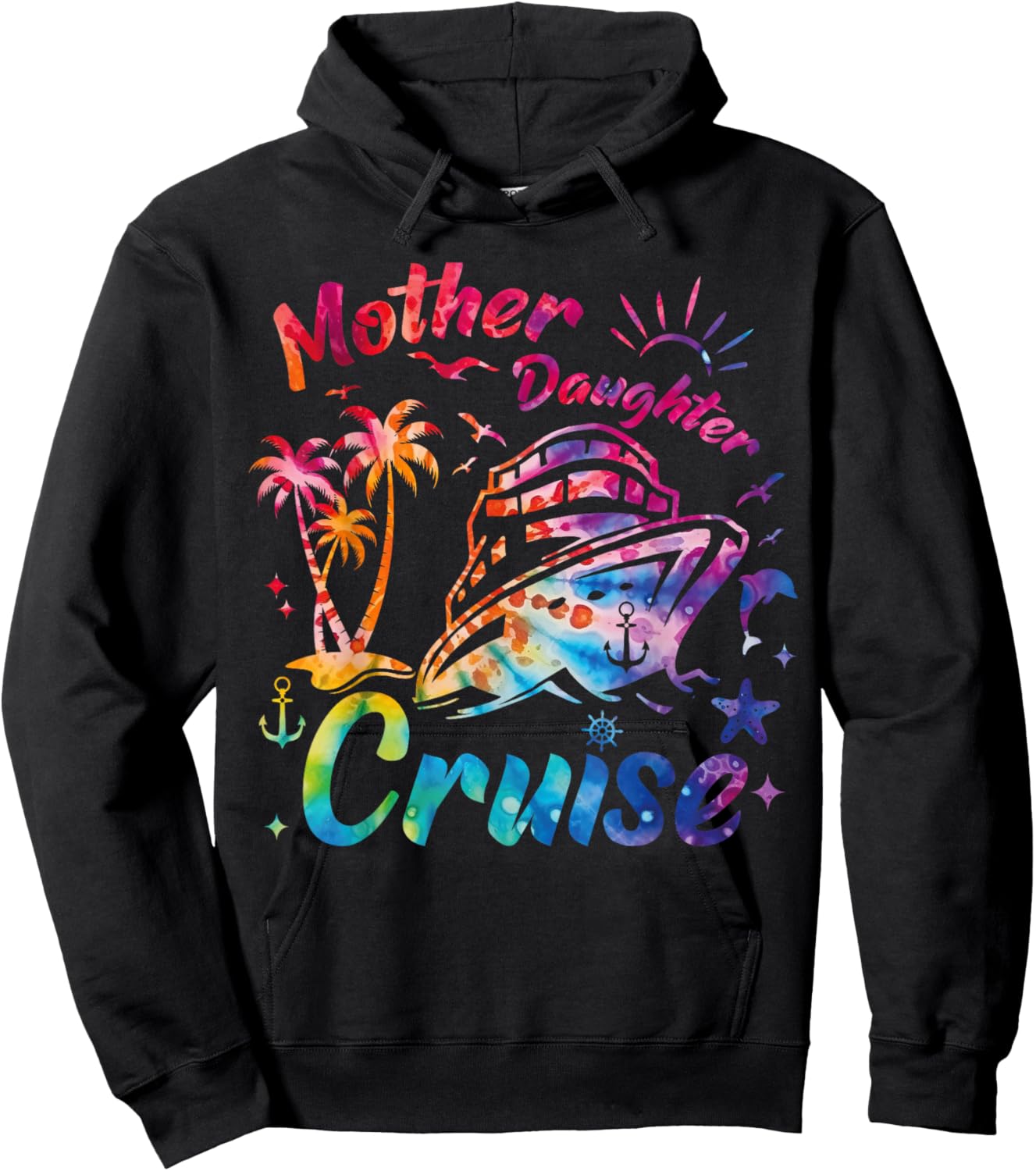 Cruise Mother Daughter Trip 2024 Funny Mom Daughter Vacation Hoodie - Hoodie | Black