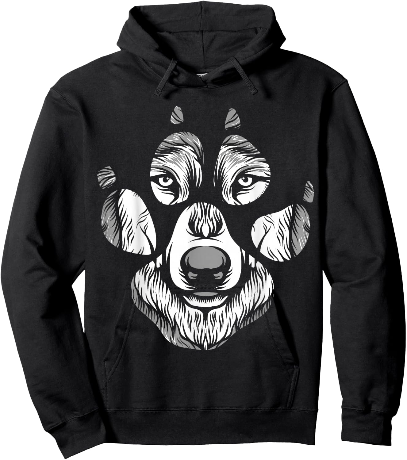 Wolf Footprint Designs Wolves Hoodie - Hoodie | Black