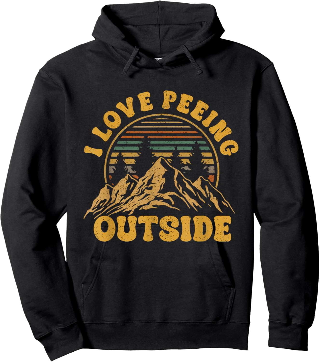 I Love Peeing Outside Funny Camping Shirts Hiking Hoodie - Hoodie | Black