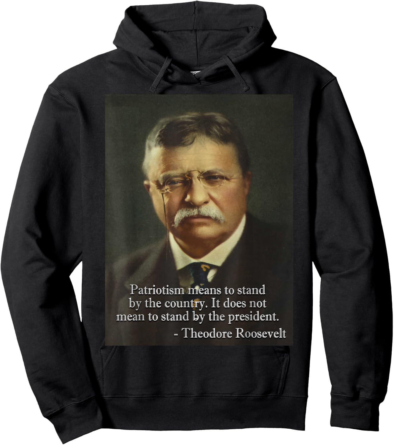 Theodore 'Teddy' Roosevelt Meme | Anti Trump Small Hoodie - Hoodie | Black