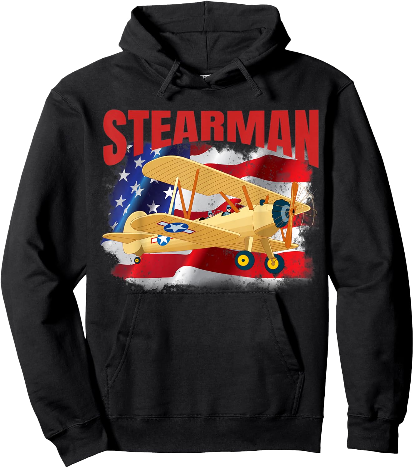 The perfect for anyone into vintage stearman aircraft Hoodie - Hoodie | Black