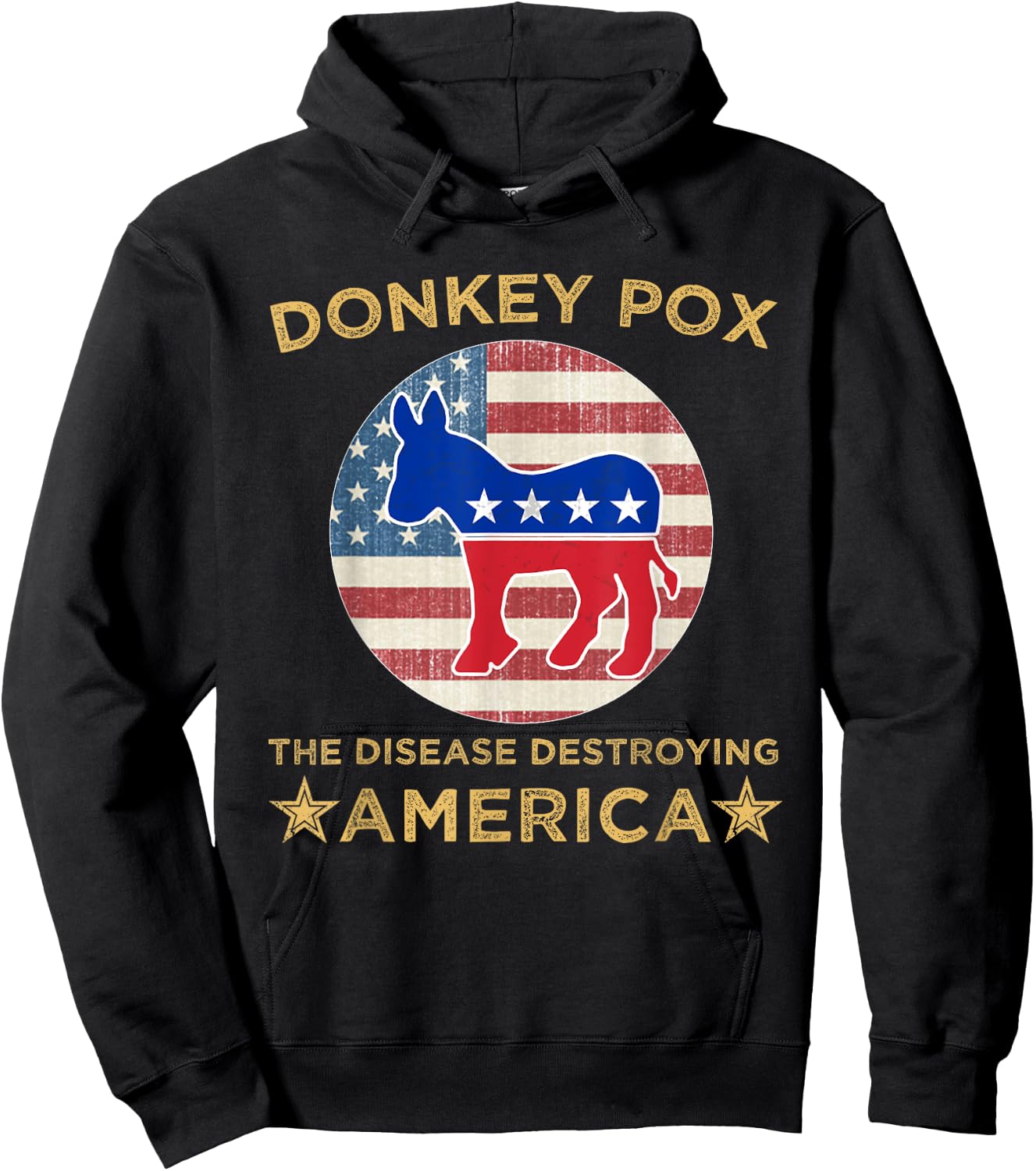 Donkey Pox The Disease Destroying America Donkey Pox Hoodie - Hoodie | Black