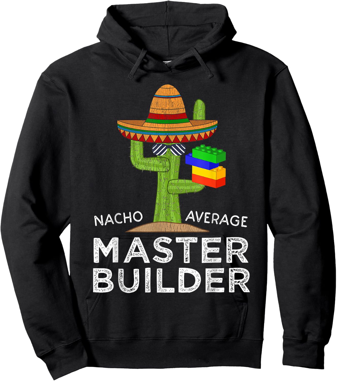 Fun Cute Building Blocks Lover Saying | Funny Master Builder Hoodie - Hoodie | Black