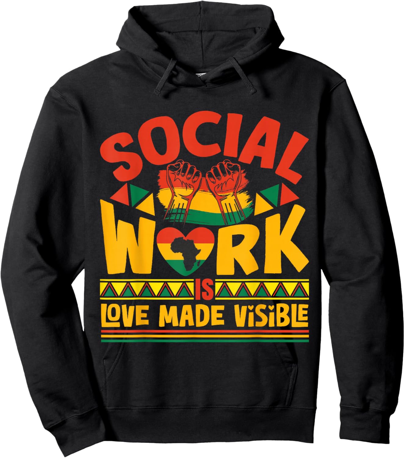 Social Worker Month Black History Month Black Social Worker Hoodie - Hoodie | Black