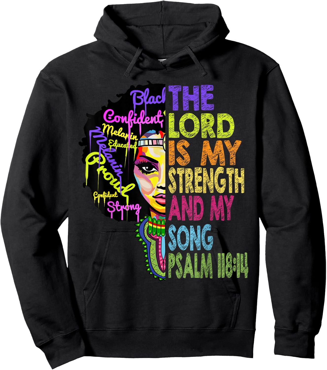 The Lord is My Strength and My Song African Christian Gifts Hoodie - Hoodie | Black