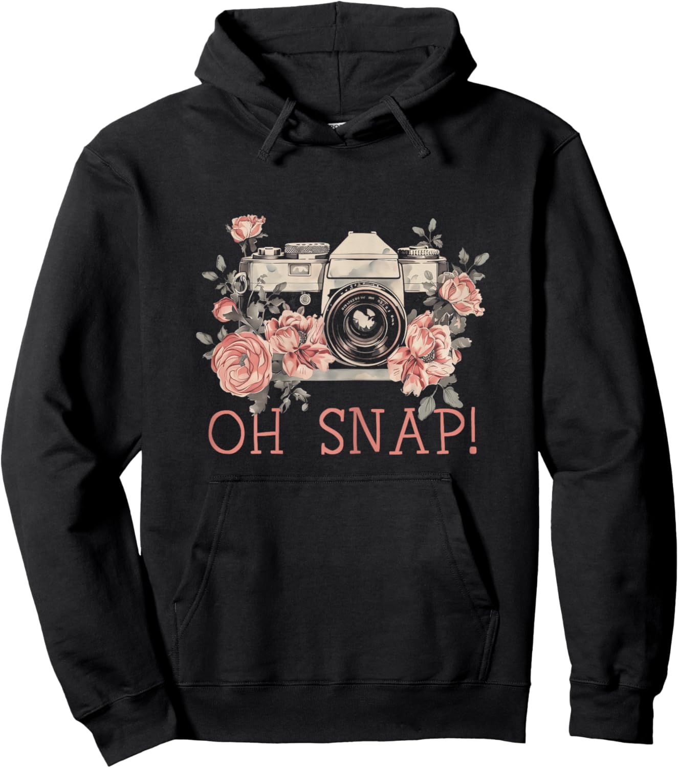 Photographer Oh Snap Funny Camera Flowers Photography Hoodie - Hoodie | Black