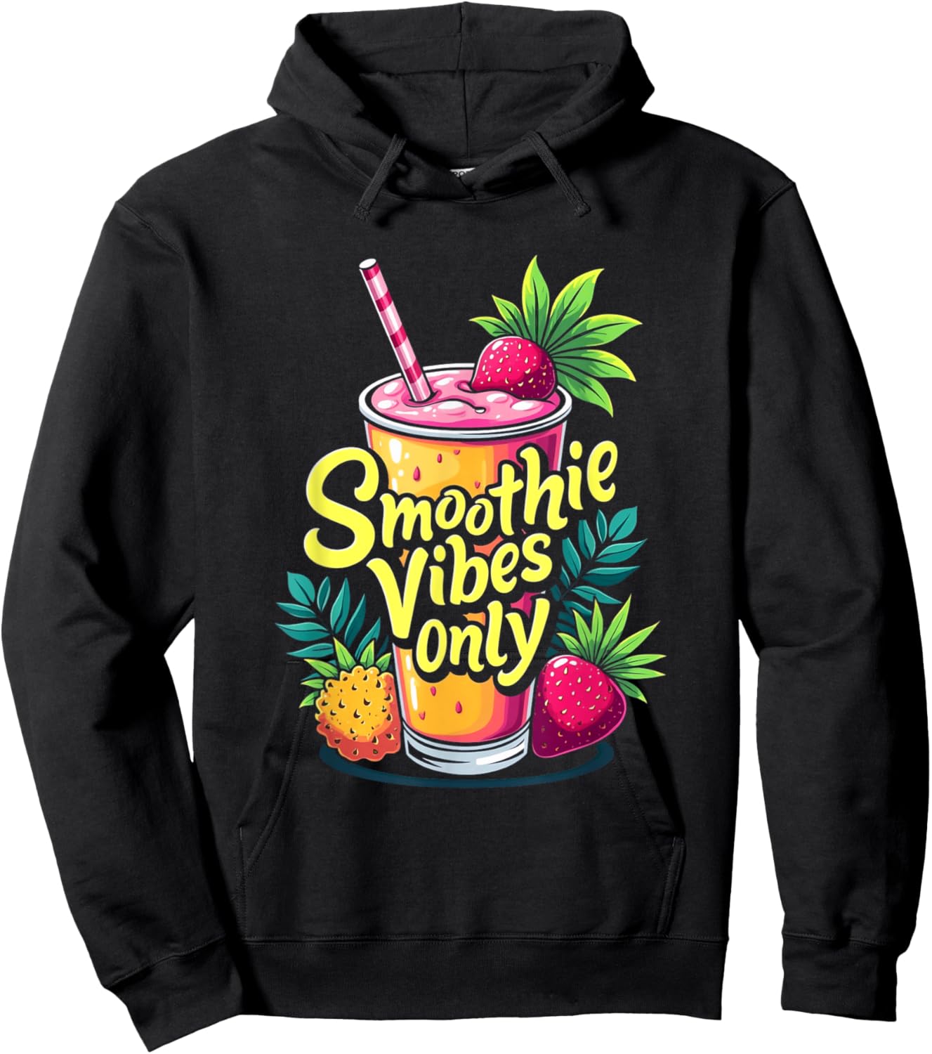 Smoothie Vibes Only Health Drink Vegan Life Hoodie - Hoodie | Black