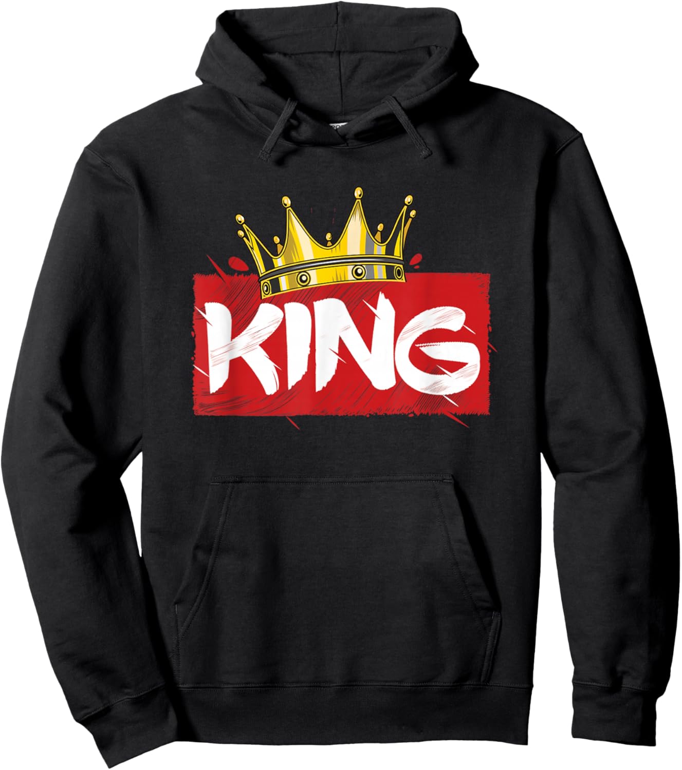 Crown with writing KING Hoodie - Hoodie | Black