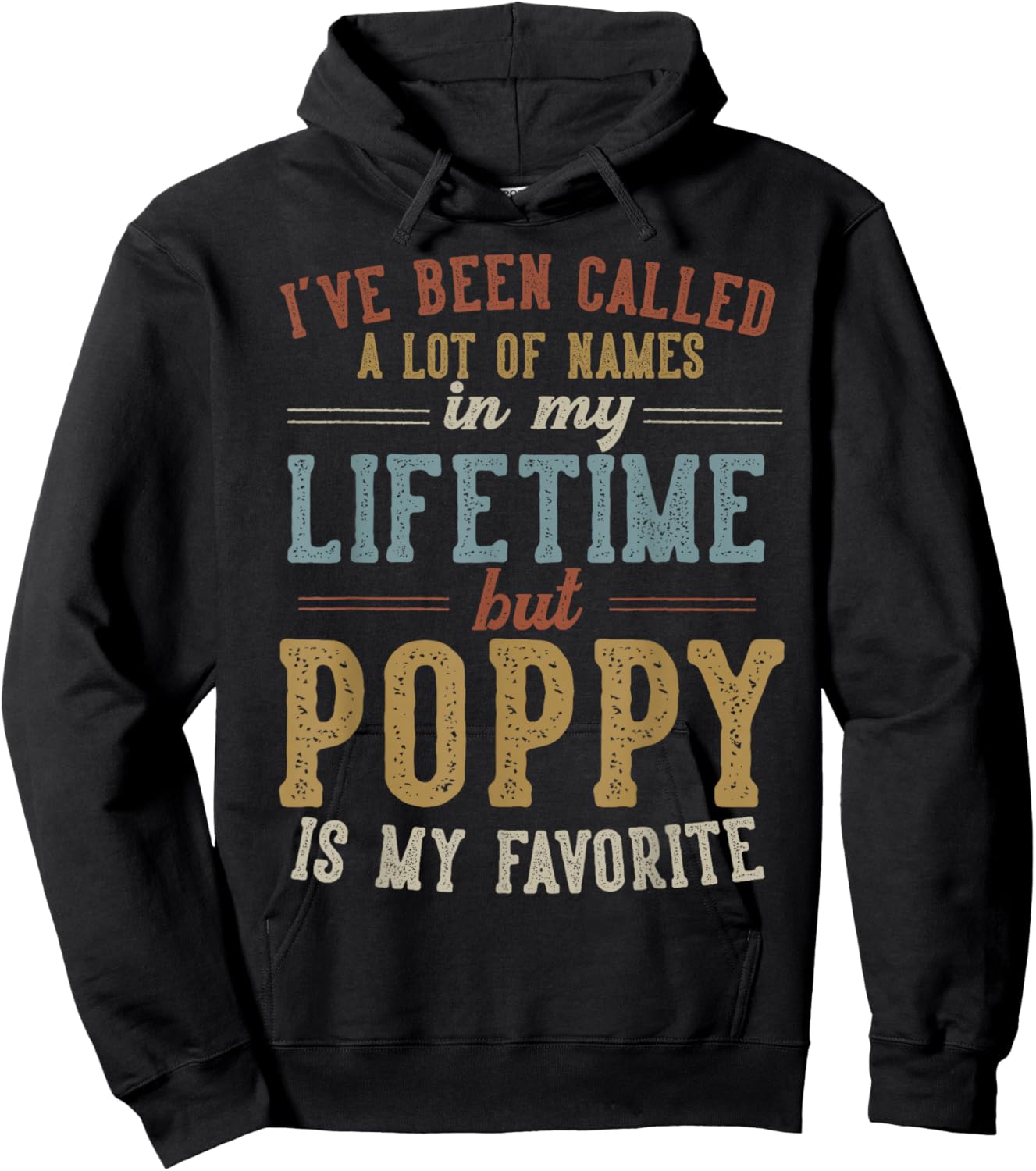 Poppy Is My Favorite Name - Father's Day Poppy Hoodie - Hoodie | Black