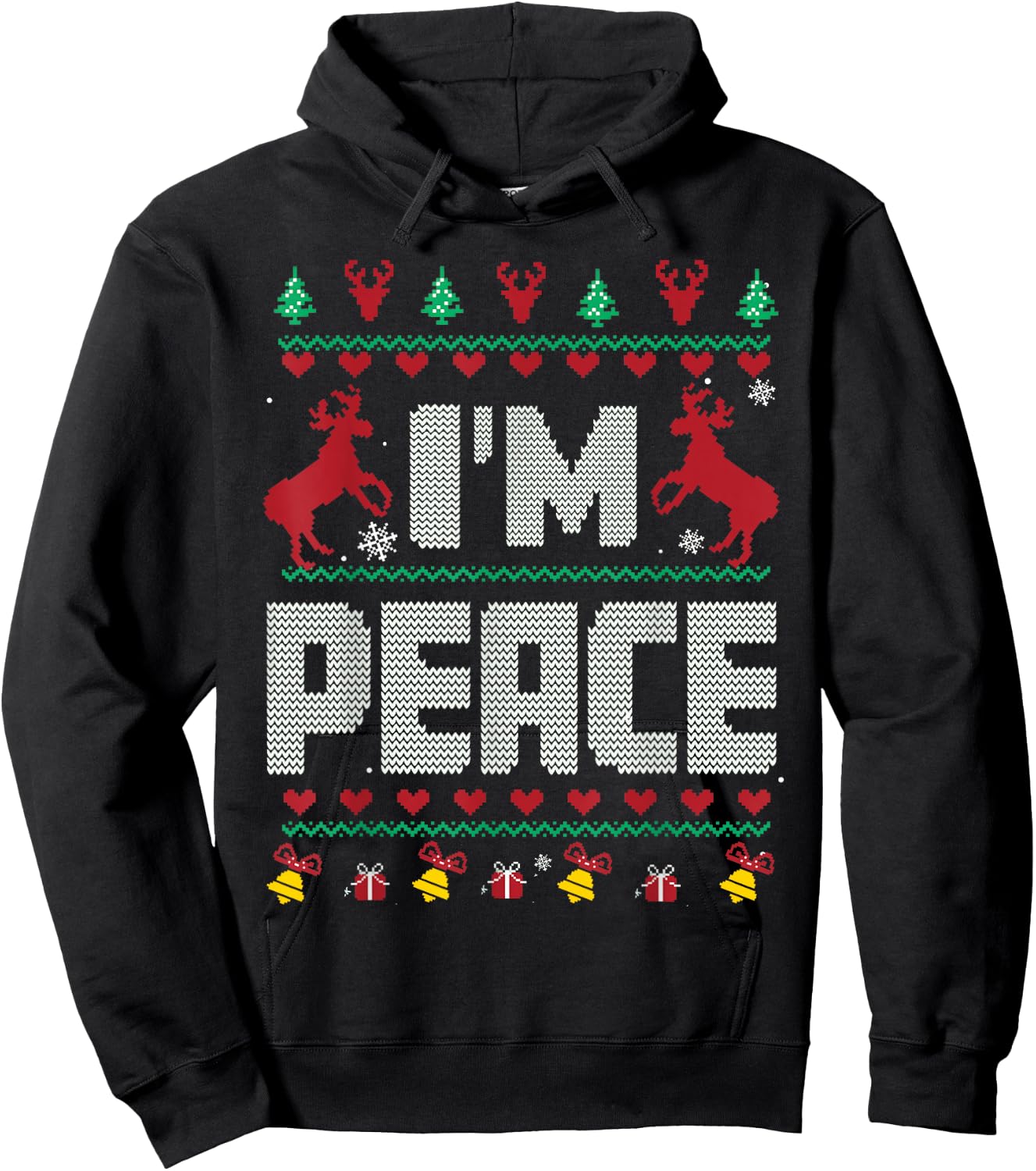I Come In Peace - I'm Peace Xmas Matching Couples Christmas Hoodie - Hoodie | Black