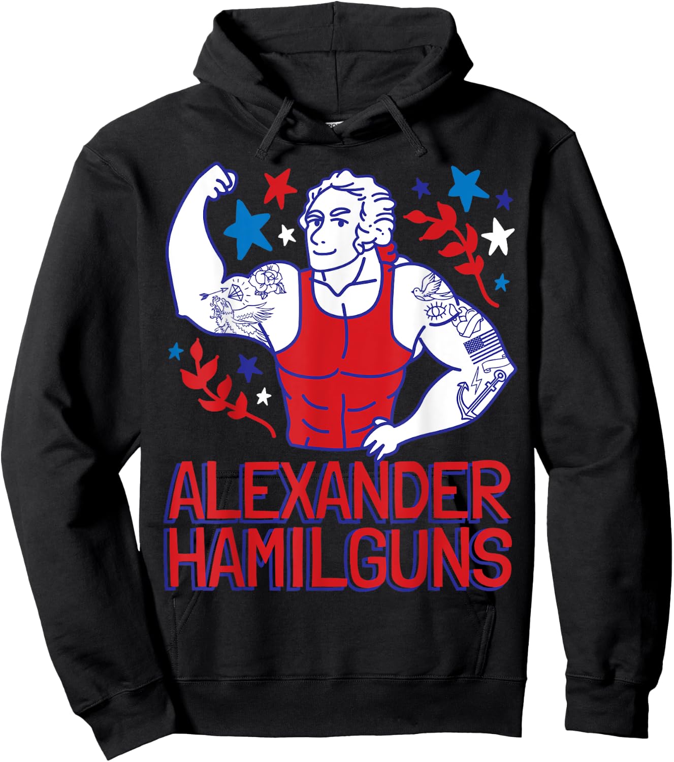 Alexander Hamilguns Hamilton 4th Of July Gym Instructor Gift Hoodie - Hoodie | Black