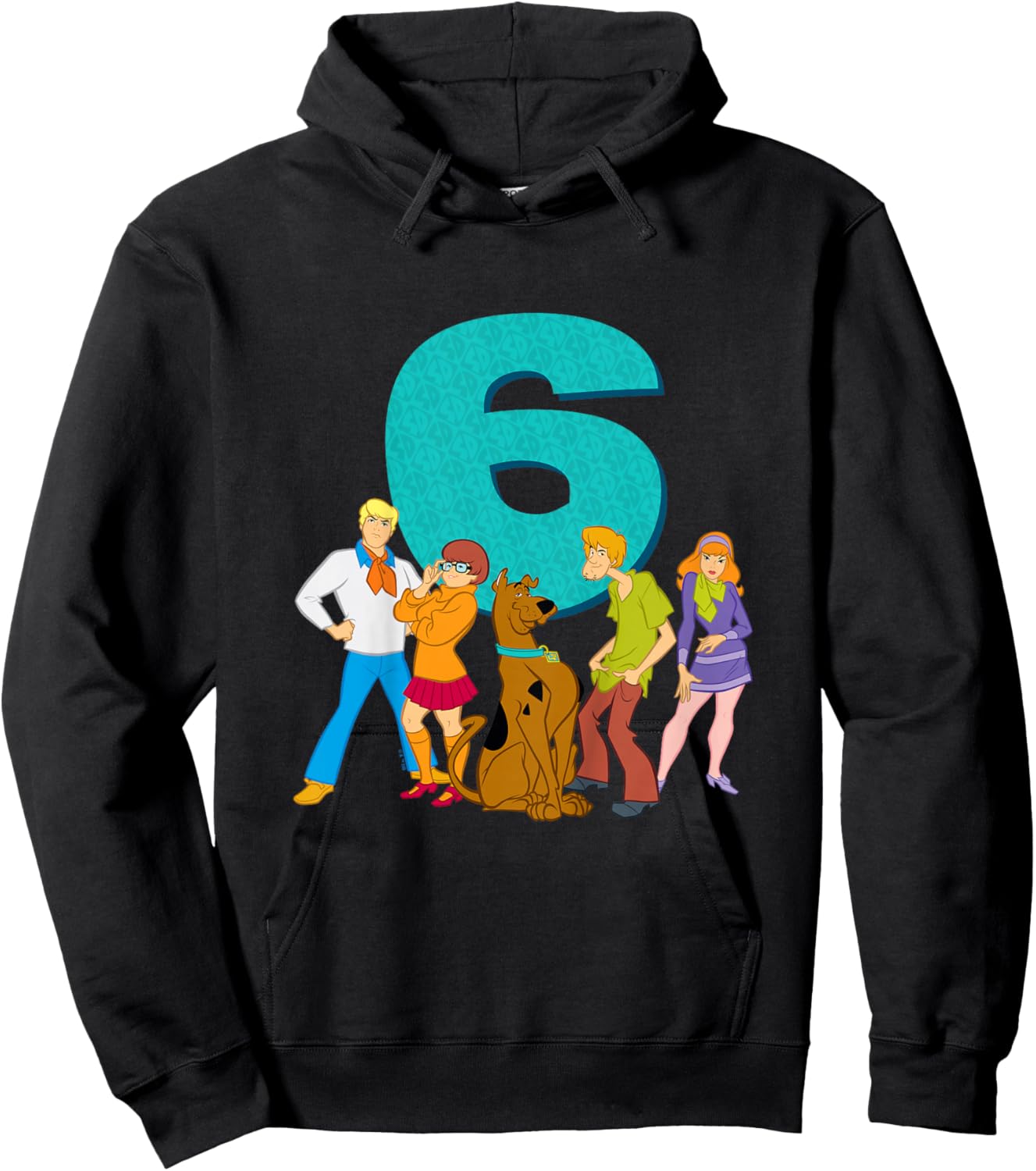 Kids Scooby-Doo 6th Birthday This Meddling Kid is 6 Hoodie - Hoodie | Black
