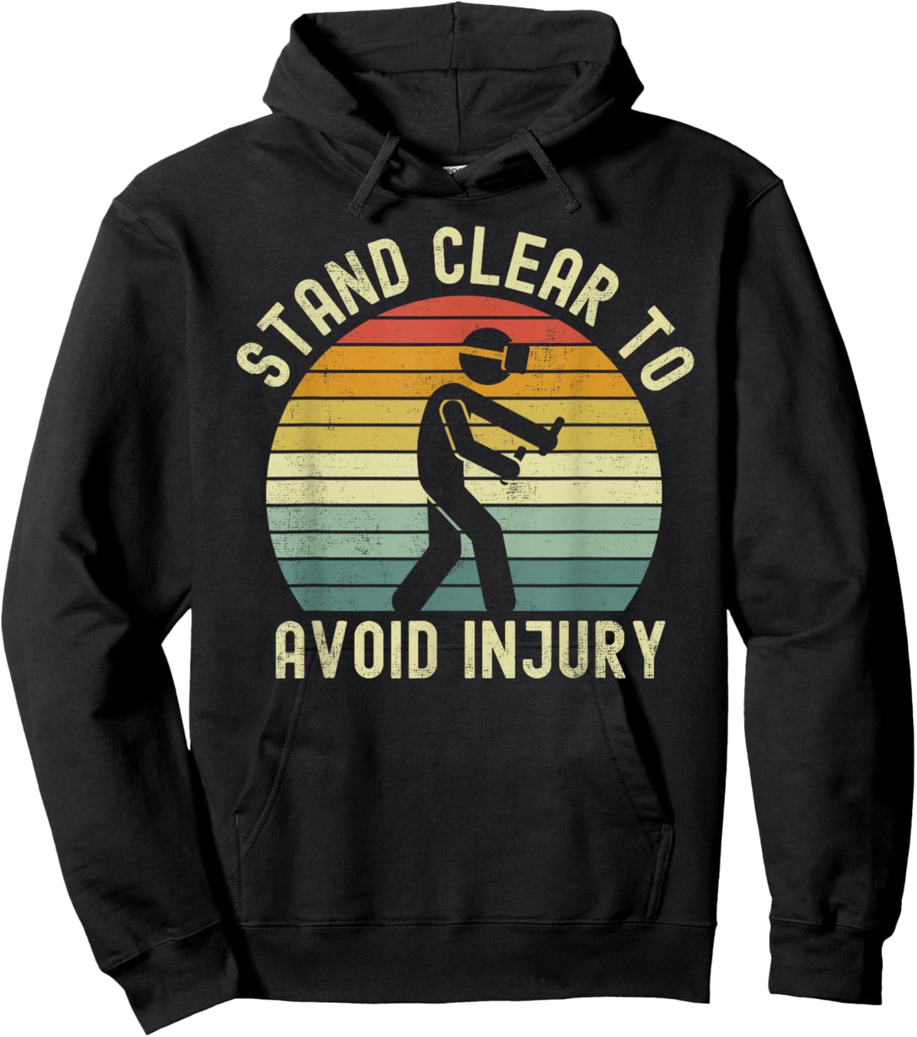 Funny Virtual Reality VR Stay Clear To Avoid Injury Hoodie - Hoodie | Black