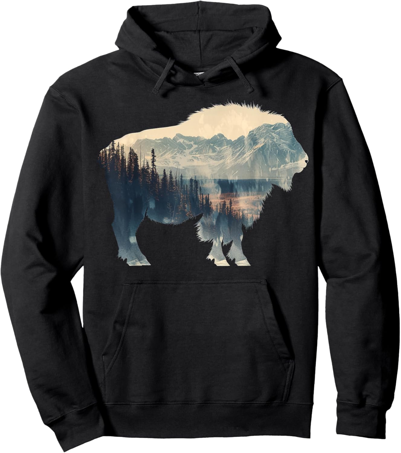 Tundra, arctic regions Muskox Hoodie - Hoodie | Black
