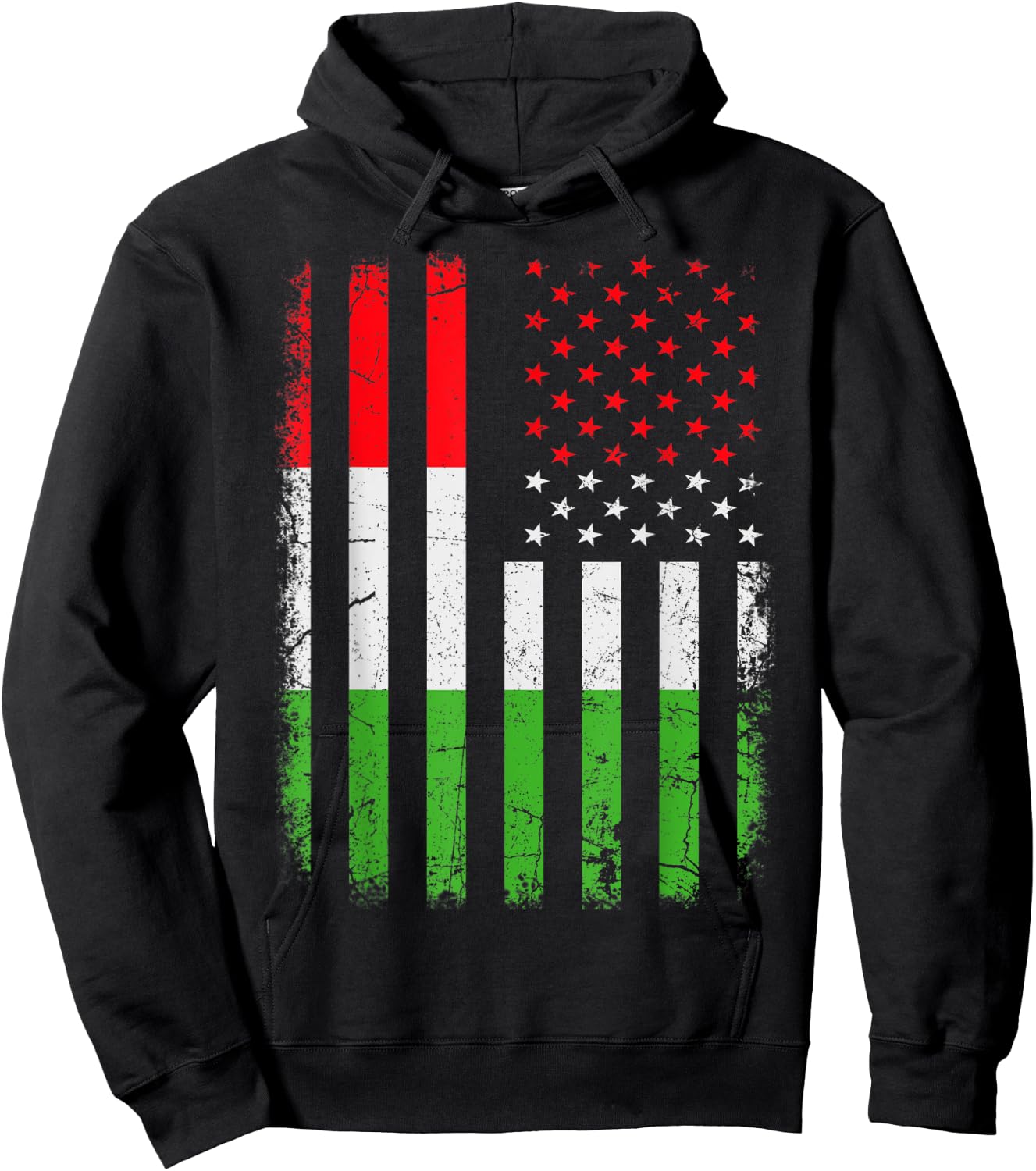 Hungarian American Flag Hungary America Pride Heritage Kids Men Hoodie - Hoodie | Black