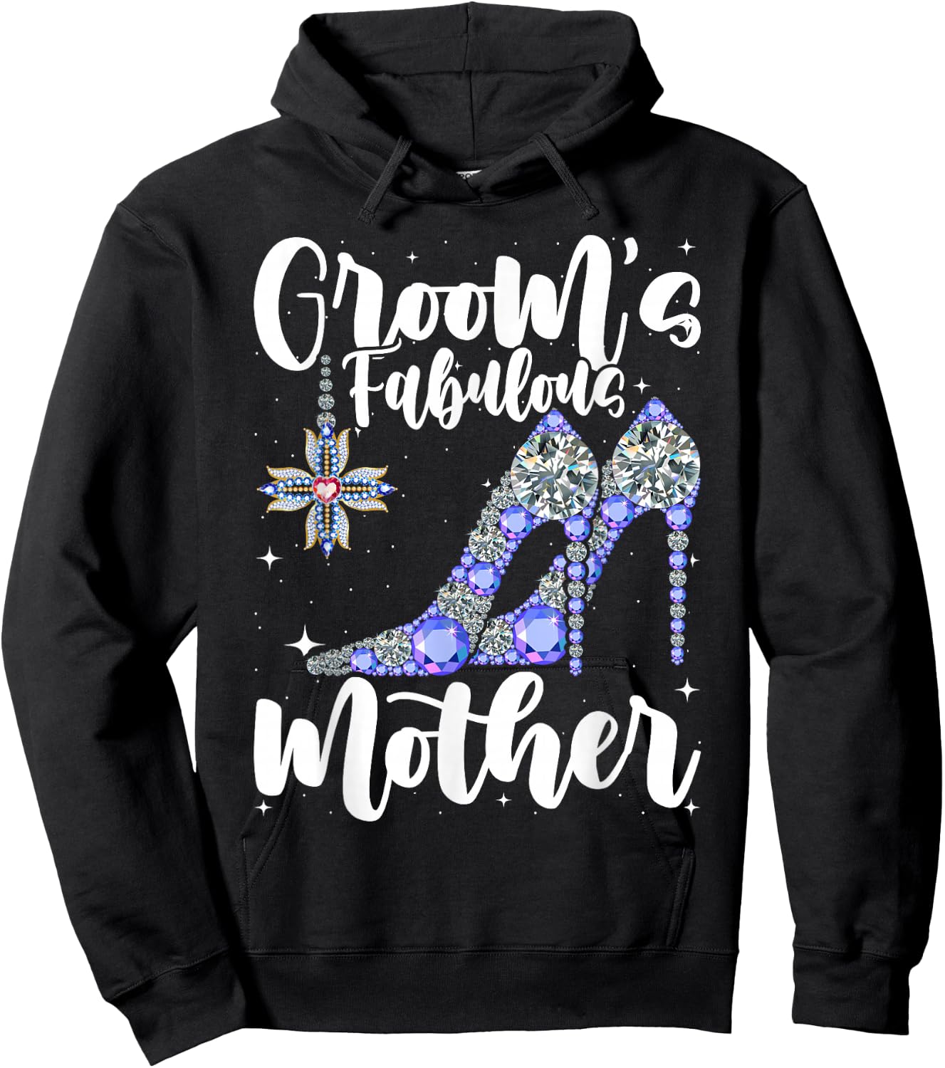 Groom's Fabulous Mother - Cute Wedding Marriage Groom Mom Hoodie - Hoodie | Black