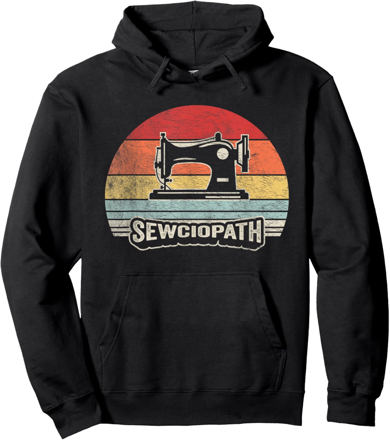 Retro Vintage Sewing Shirt Funny Sew Sewing Lover Sewciopath Hoodie - Hoodie | Black