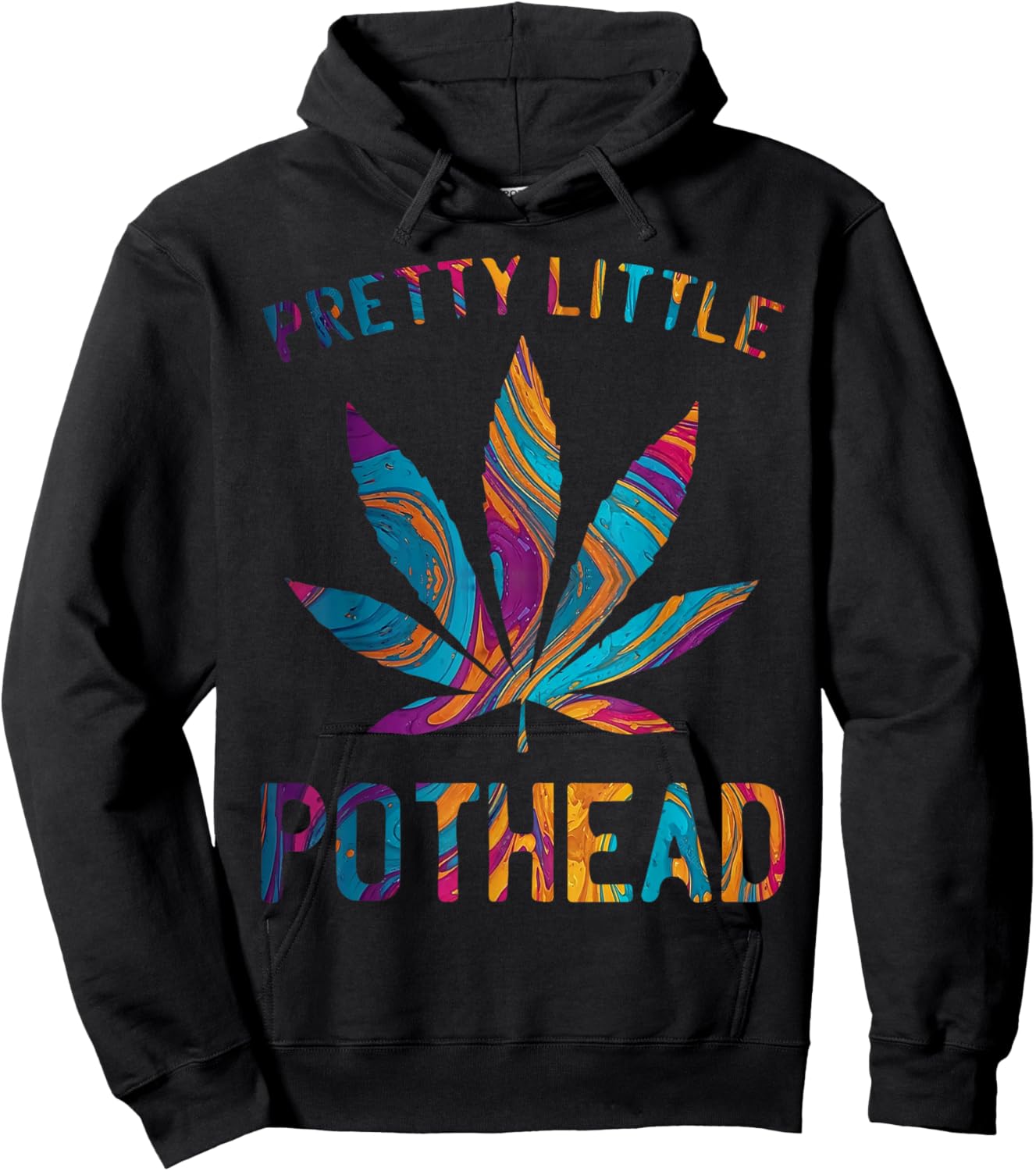 Pretty Little Pothead Funny Weed Cannabis Hoodie - Hoodie | Black