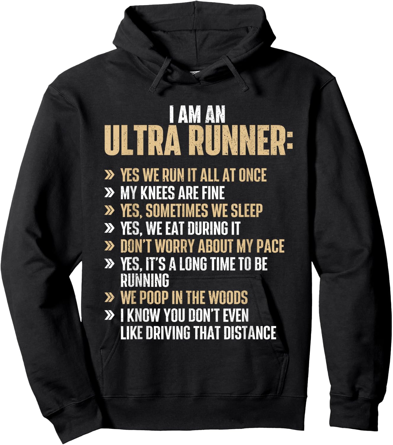 I Am An Ultra Runner - Finisher Long Distance Trail Running Hoodie - Hoodie | Black