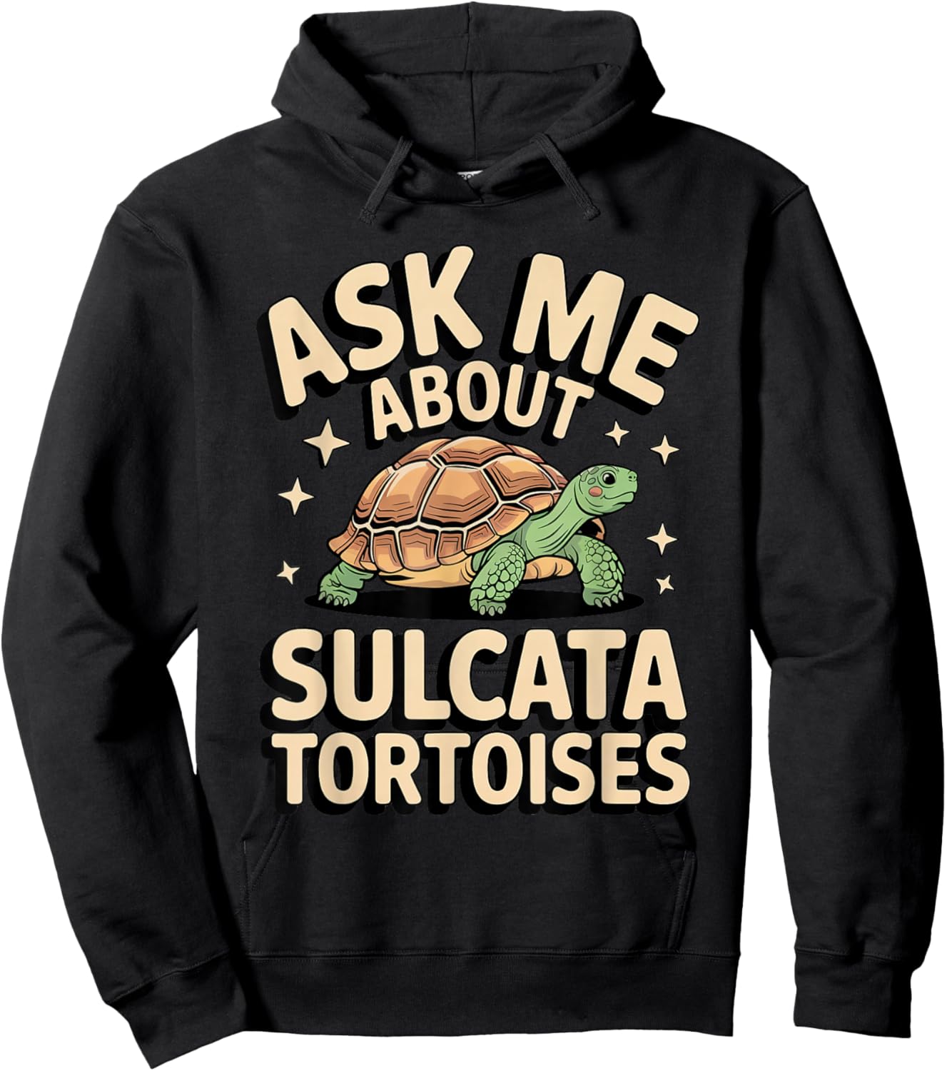 Ask Me Sulcata Tortoise Owner Reptile Lover Design Hoodie - Hoodie | Black