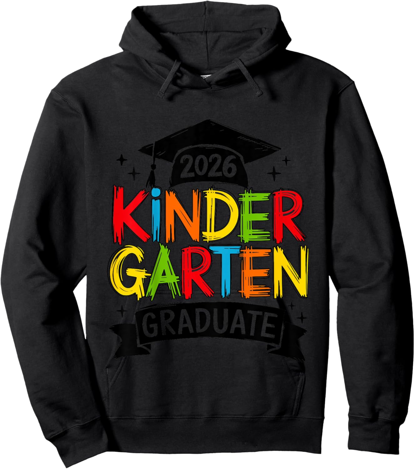 Kids Kindergarten Graduation 2026 Kinder Graduate Boys Girls Kids Hoodie - Hoodie | Black