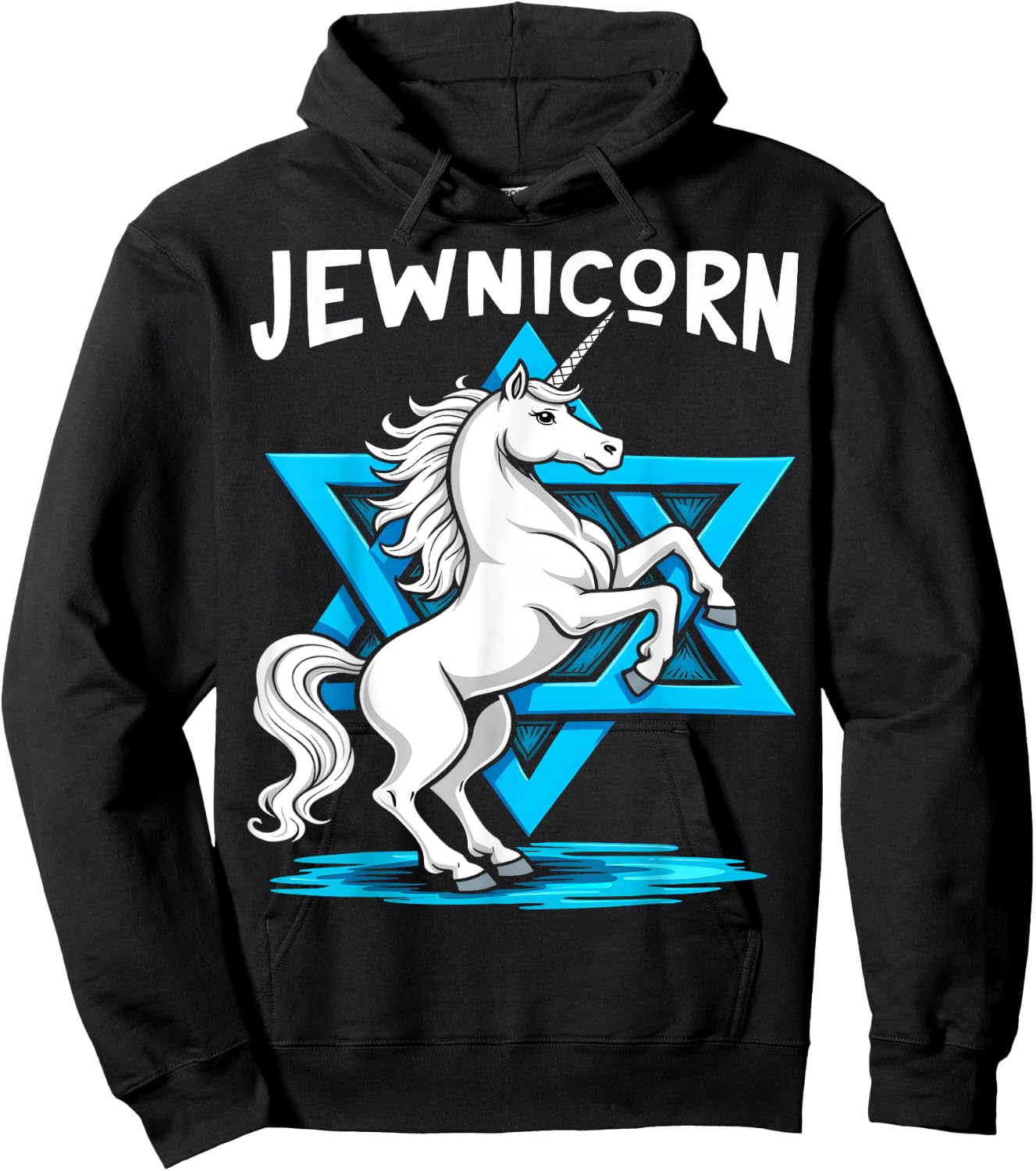 Jewnicorn Funny Jewish Hoodie - Hoodie | Black