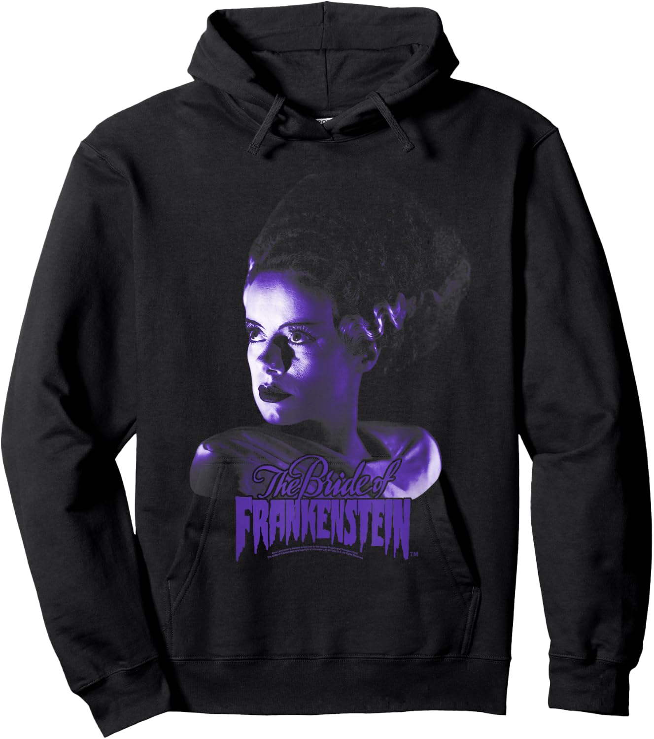 Universal Monsters Bride Of Frankenstein Dark Portrait Hoodie - Hoodie | Black
