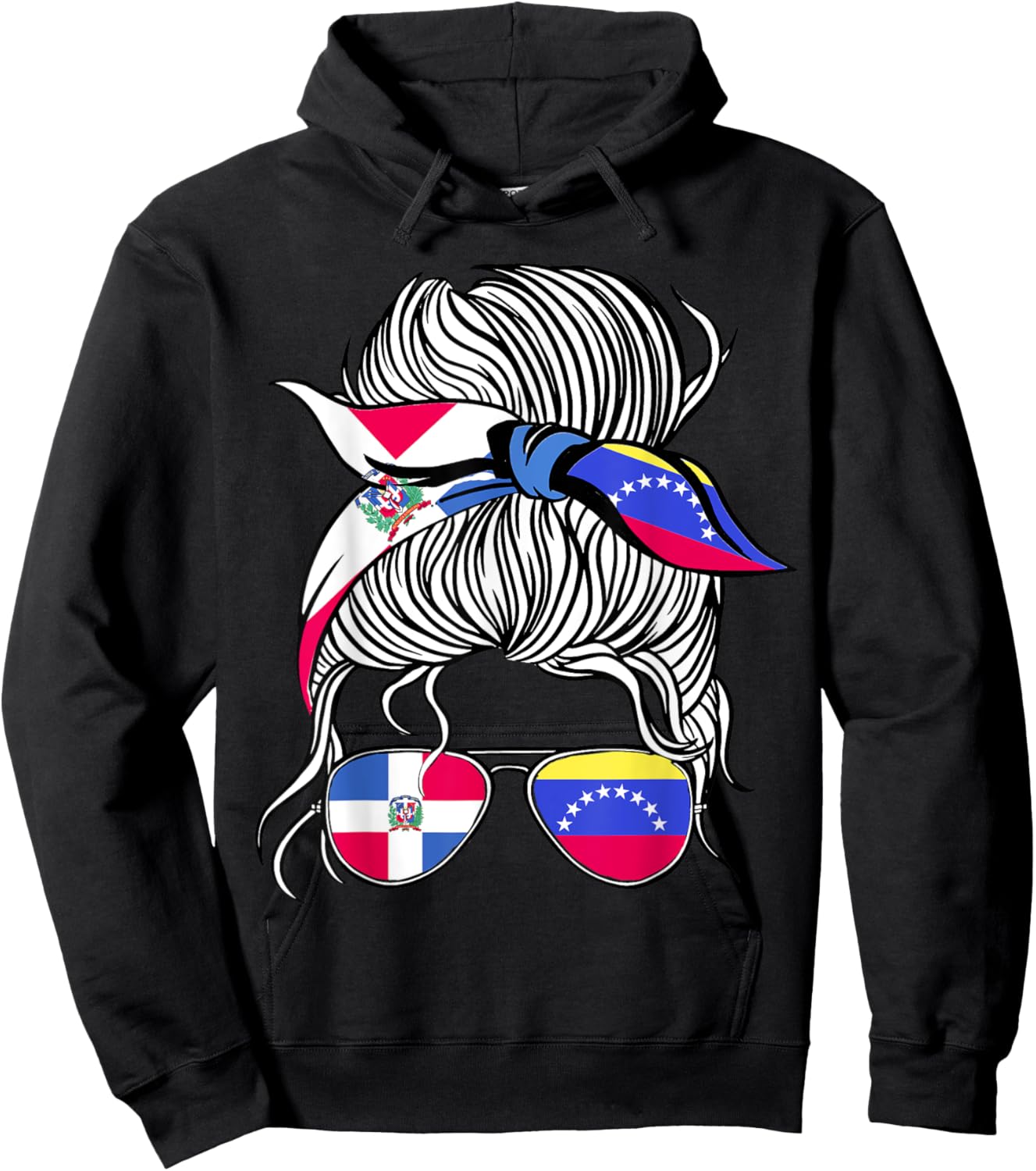 Dominican Republic Flag Venezuela Grown Women Girl Country Hoodie - Hoodie | Black