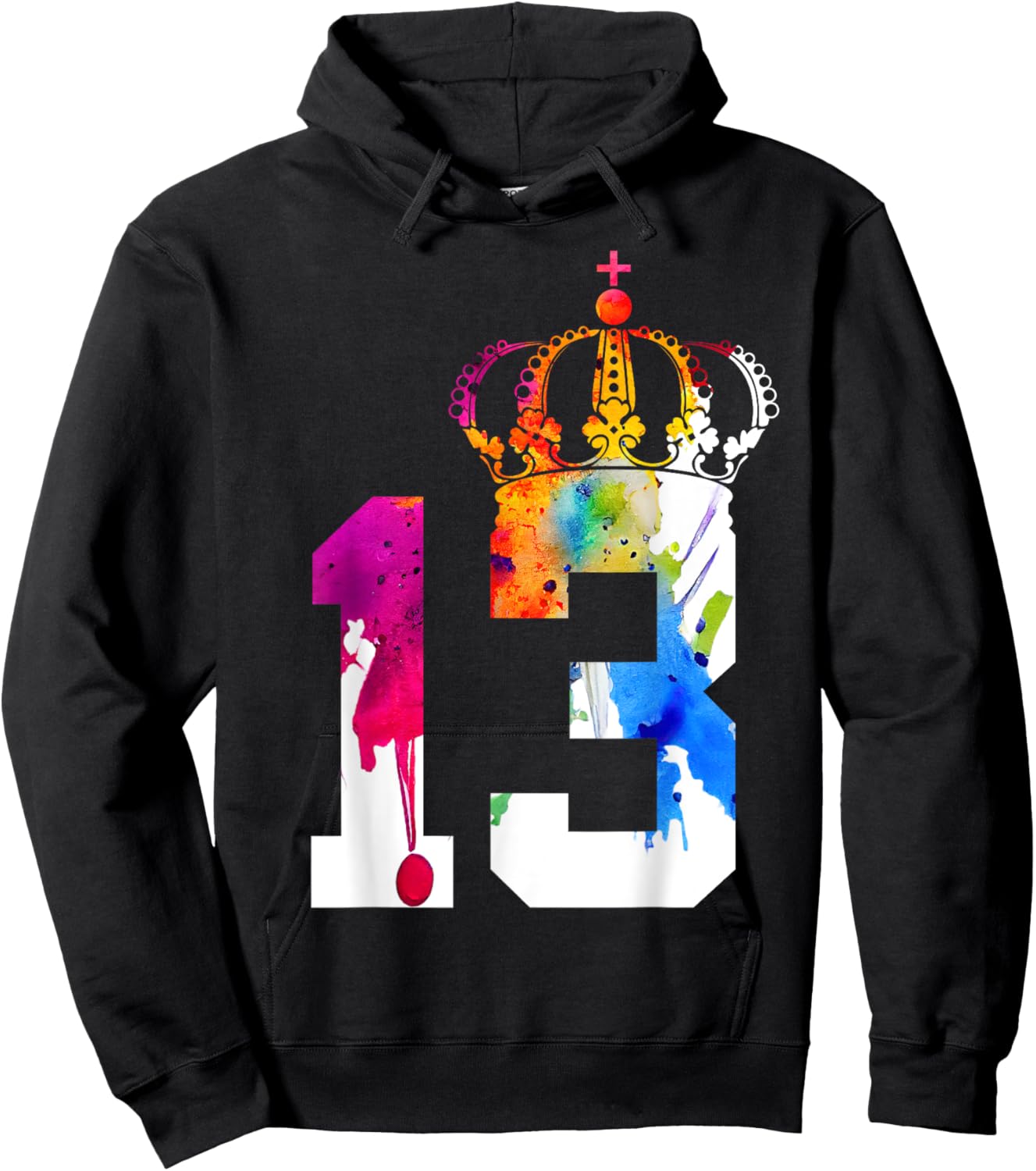 Queen 13 Years King 13th Birthday Hoodie - Hoodie | Black