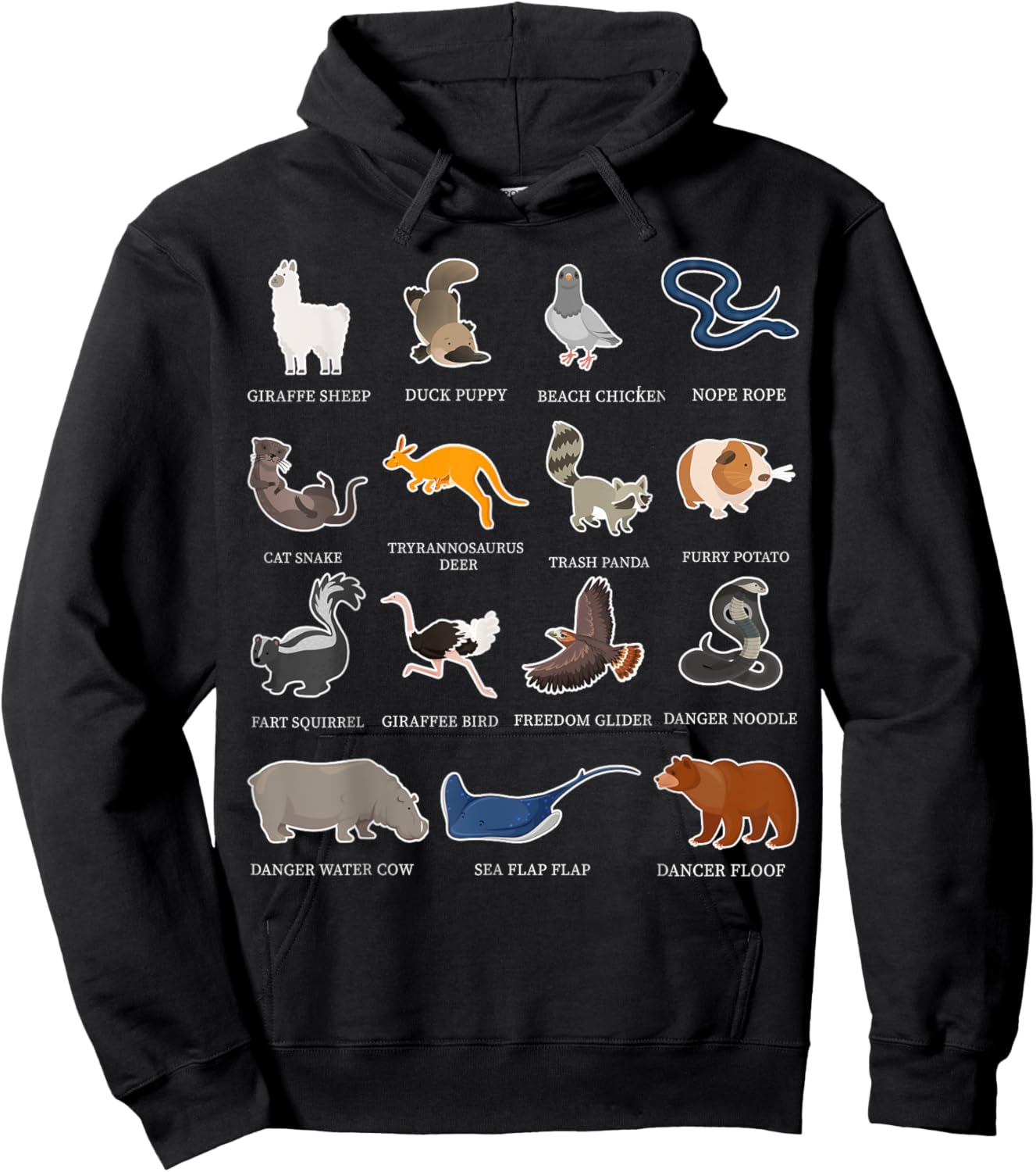 Animals Of The World - Rare Exotic Animals Funny Animal Hoodie - Hoodie | Black