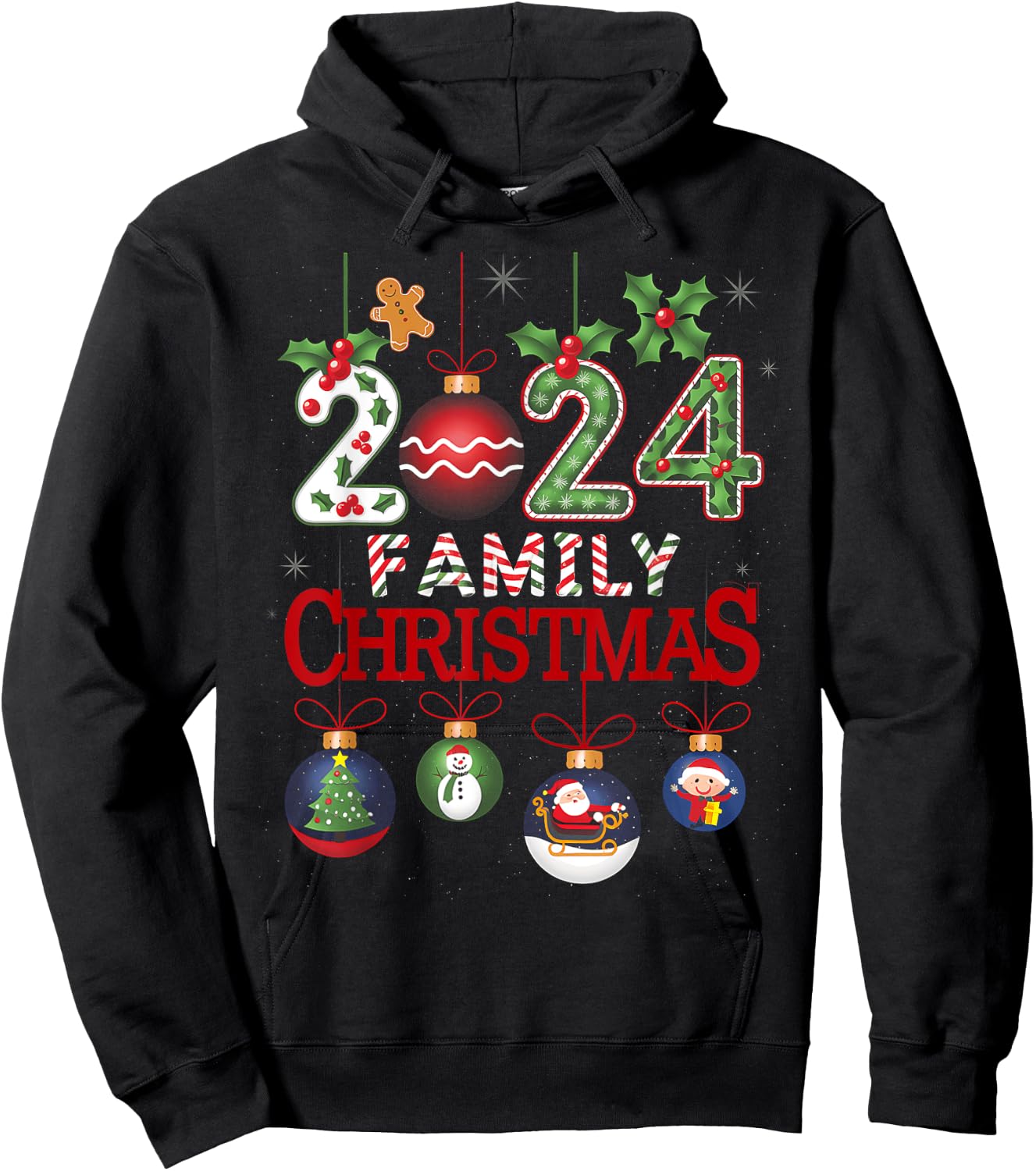 Family Christmas 2024 Matching Family Christmas Xmas Squad Hoodie - Hoodie | Black