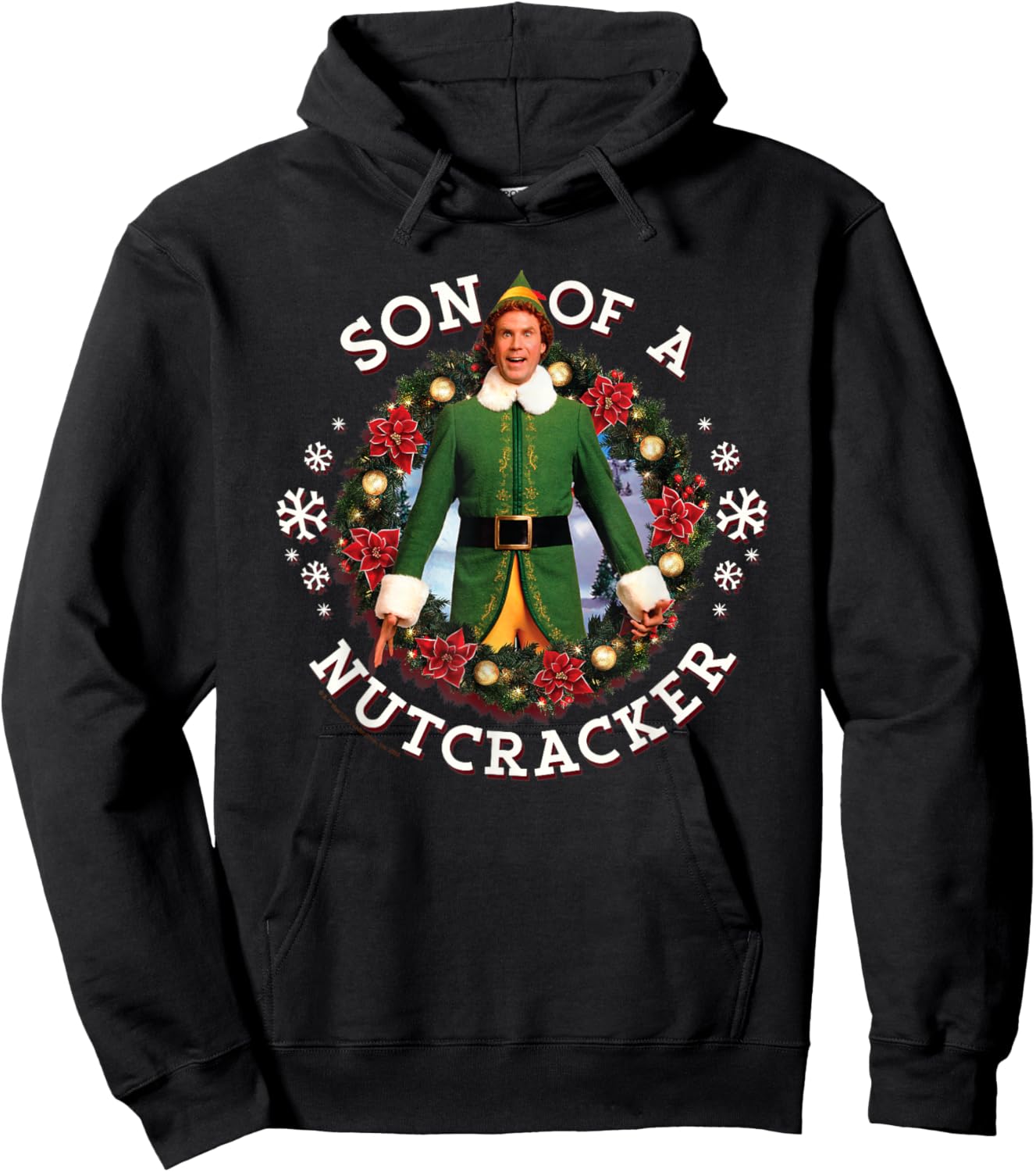 Elf - Son of A Nutcracker Wreath Hoodie - Hoodie | Black