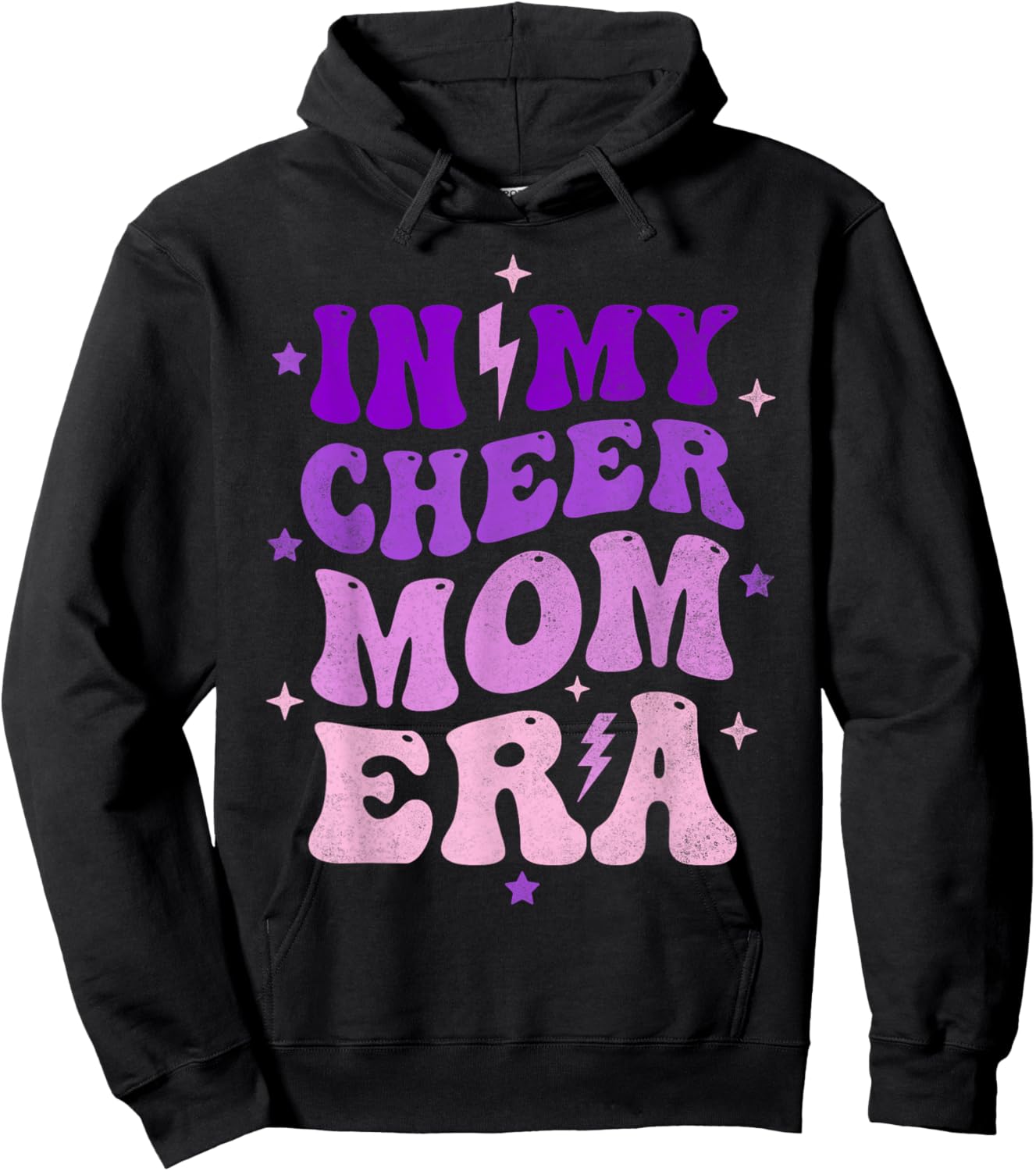 Trendy In My Cheer Mom Era Cheerleading Cheer Mama Hoodie - Hoodie | Black