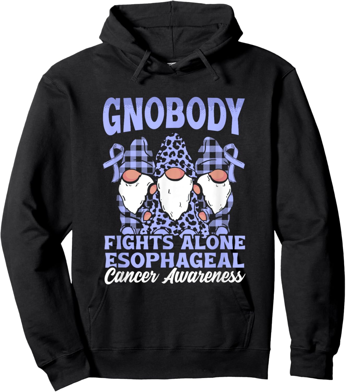 Gnobody Fights Alone Esophagus Esophageal Cancer Awareness Hoodie - Hoodie | Black