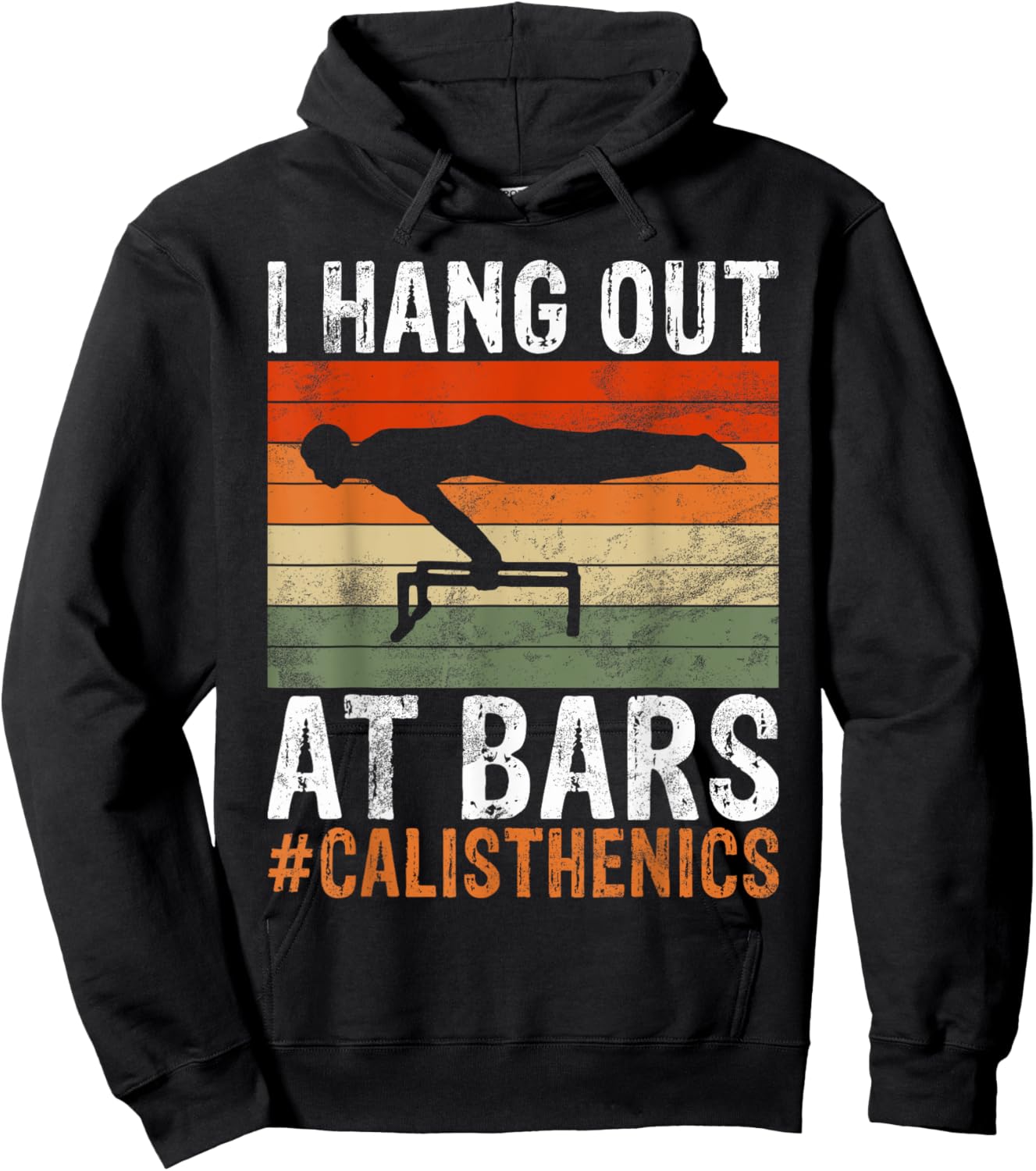 I hang out at Bars Calisthenics funny Exercise Hoodie - Hoodie | Black
