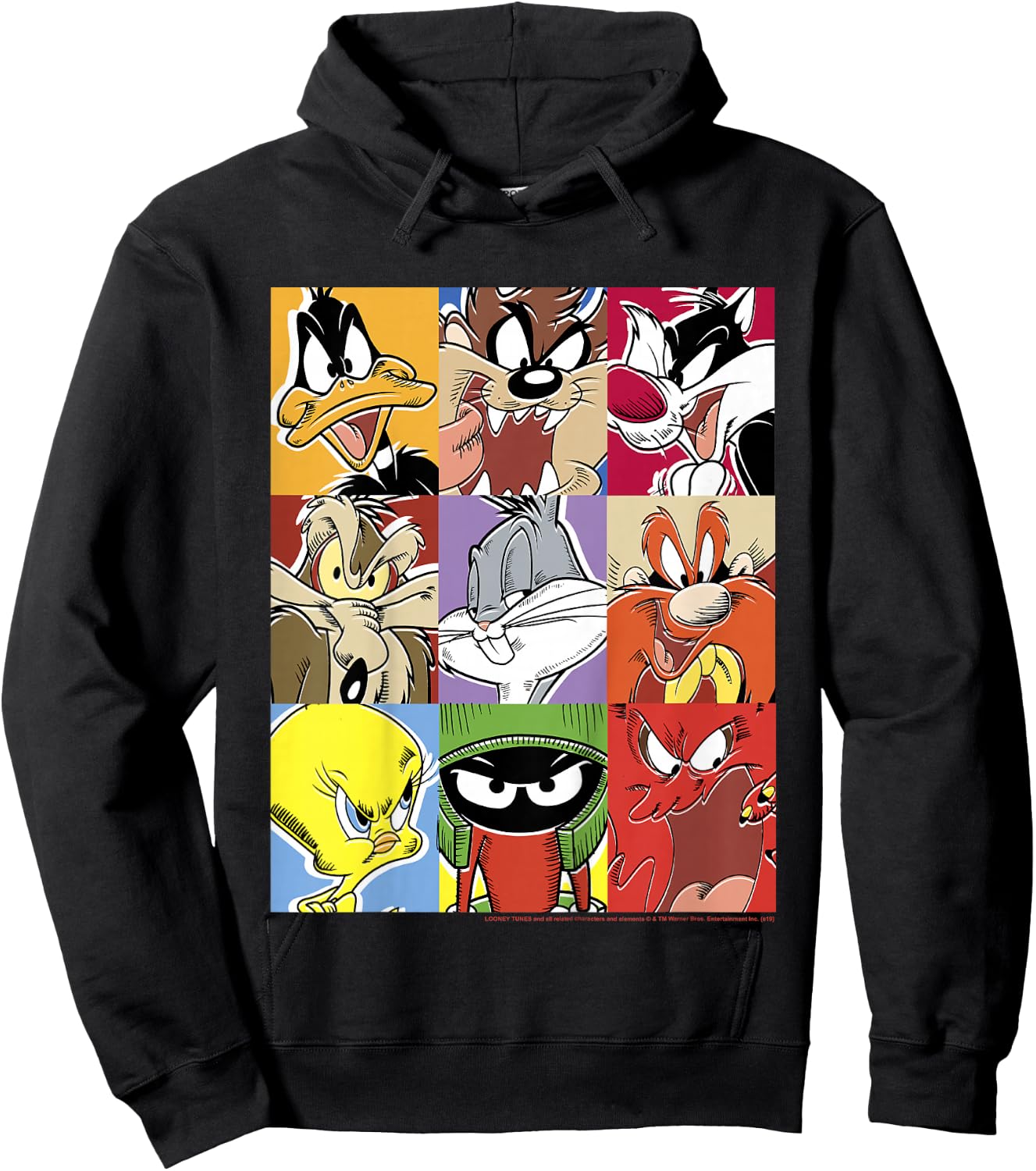 Kids Looney Tunes Group Shot Comic Box Up Hoodie - Hoodie | Black