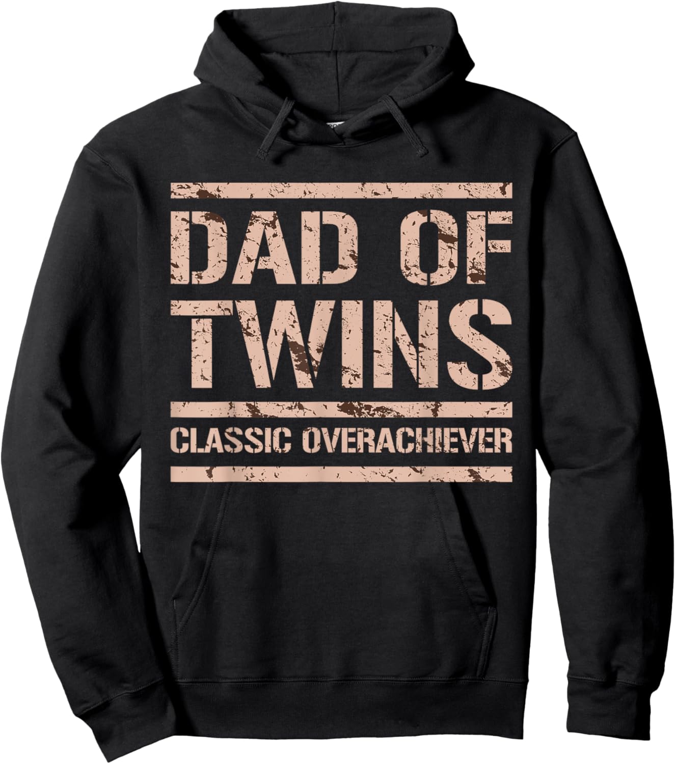 Dad of Twins Father's Day Funny Father of Twins Hoodie - Hoodie | Black