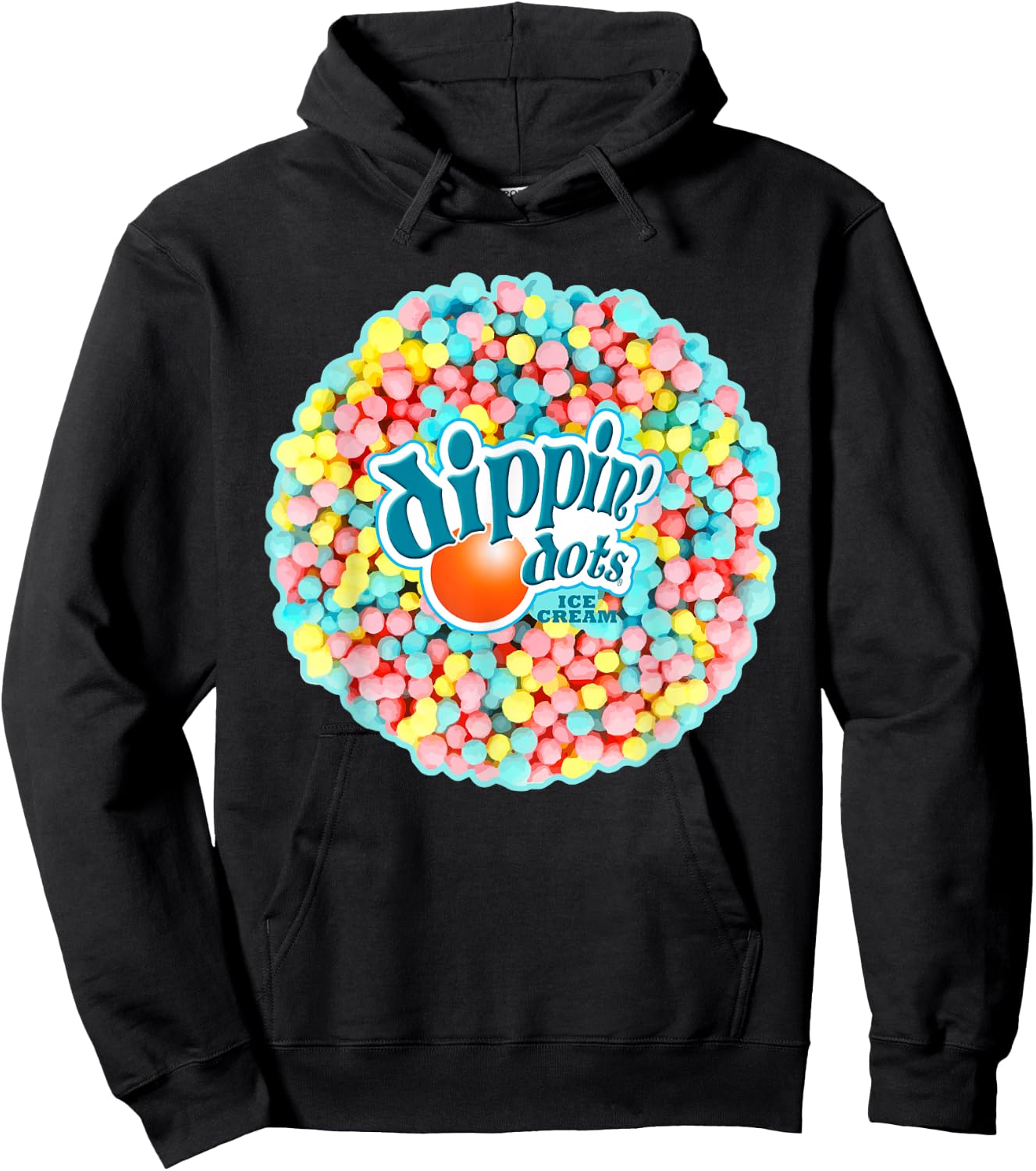 Dippin Dots - Rainbow Color Ice Cream Hoodie - Hoodie | Black