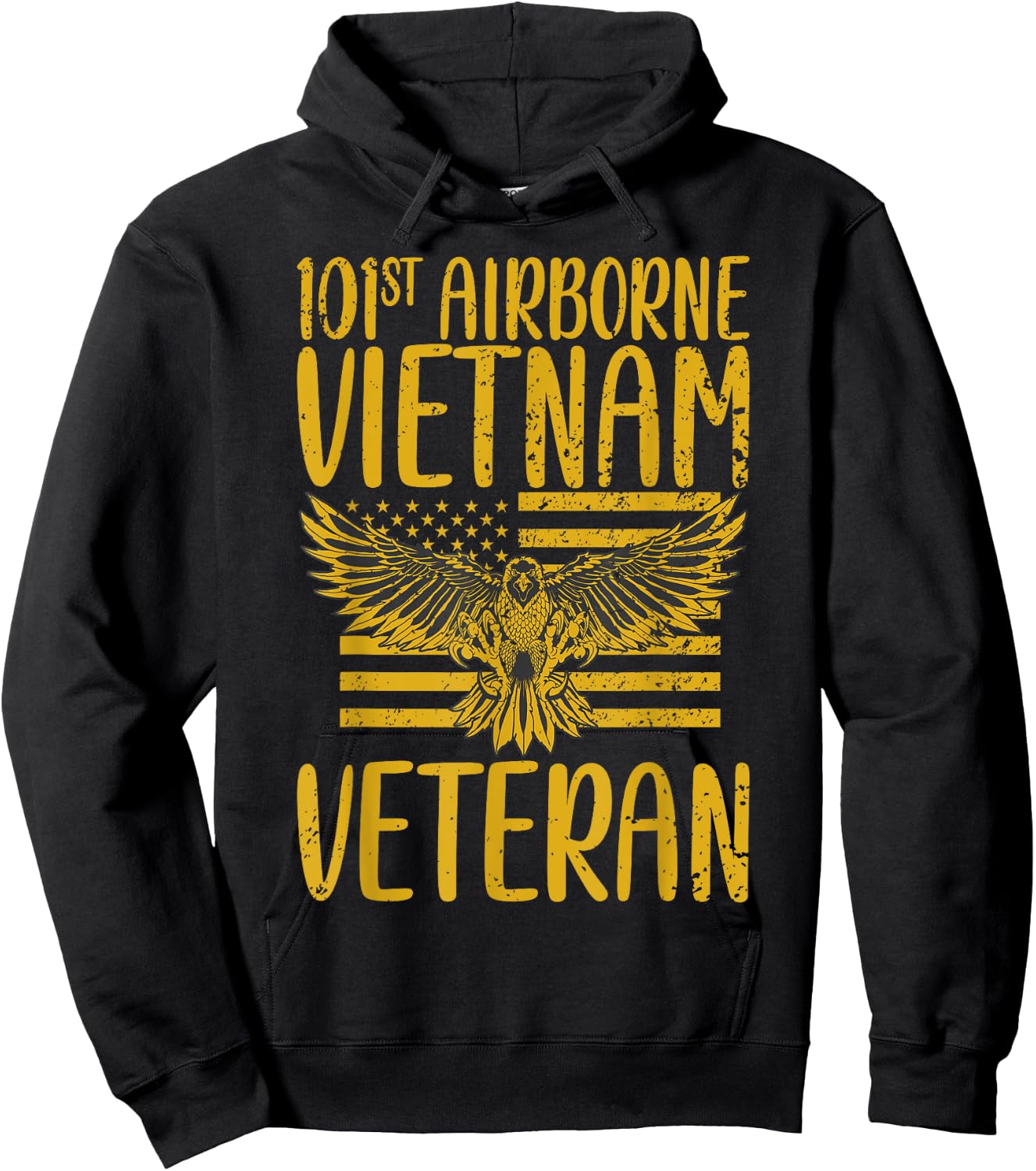 Fathers Day 101st Airborne Division Vietnam Veteran Hoodie - Hoodie | Black