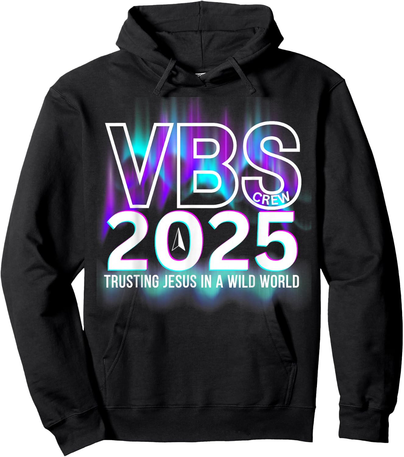VBS Crew 2025 Northern Lights Team VBS Vacation Bible School Hoodie - Hoodie | Black