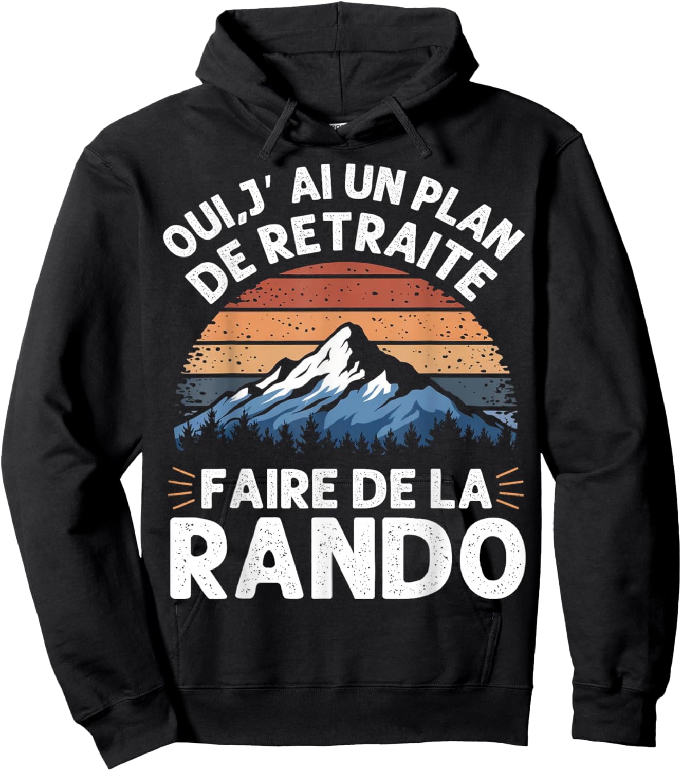 Retirement Plan Hiking Humor Hiking Gift Mountain , Black, S Hoodie - Hoodie | Black